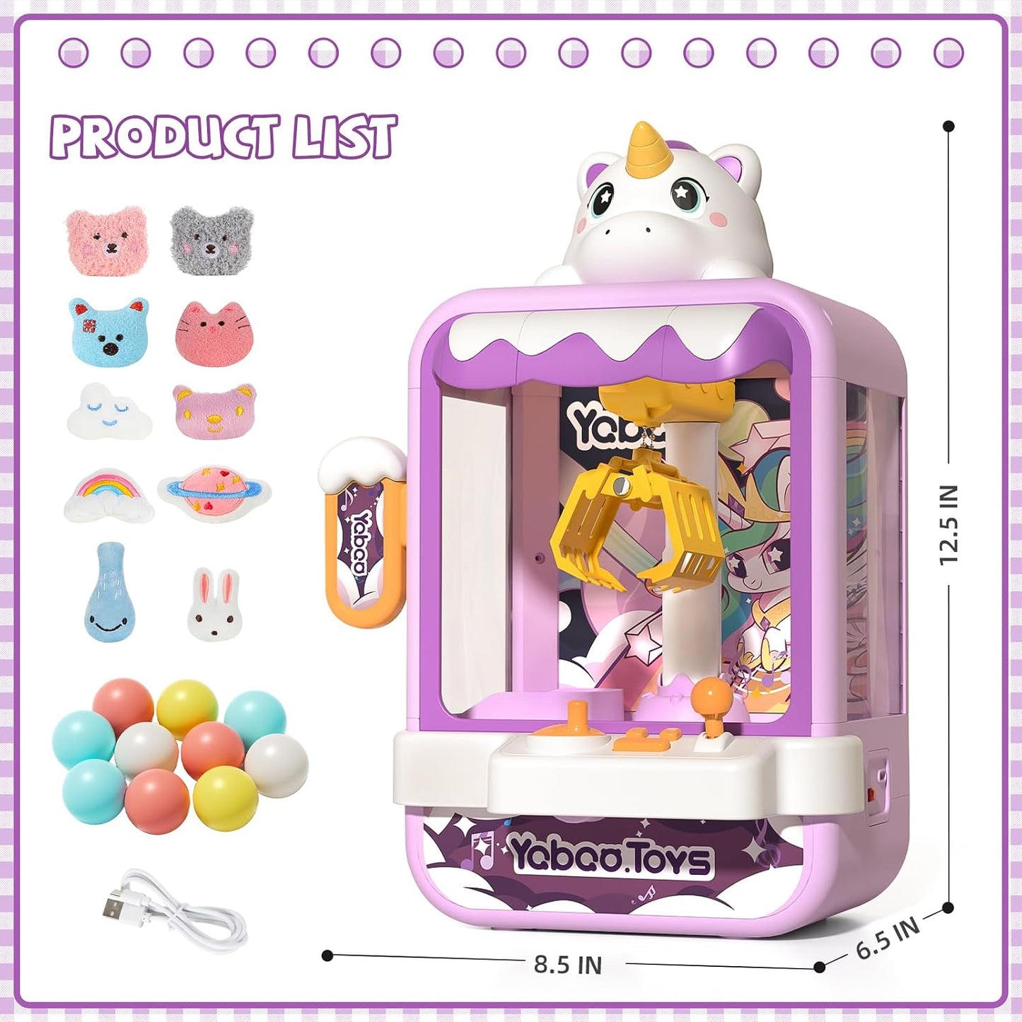 Hot Vanvimen Claw Machine for Kids Girl, Vending Machines Toys for Girls 4 5 6 7 8, Unicorns Girls Toys Age 6-8 4-5, Arcades Game Party Toy Age 6-7,Ideas Birthday Gifts for Girl 4 5 6 9 Year Old