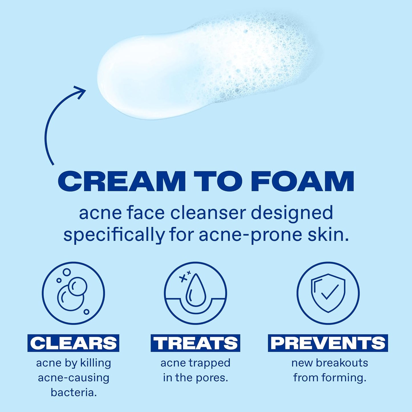 HotDifferin Acne Face Wash with 10% Benzoyl Peroxide, Maximum Strength OTC Acne Foaming Cleanser, Fast Acting Acne Treatment for Face and Body, 5 oz.