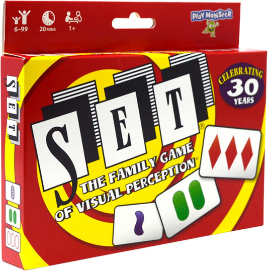 HotSET Enterprises SET - The Family Card Game of Visual Perception - Race to Find The Matches, For Ages 8+,81 Cards, Rules included | Award Winning, Family Game Night, Travel Games, Playing Cards Screen-Free