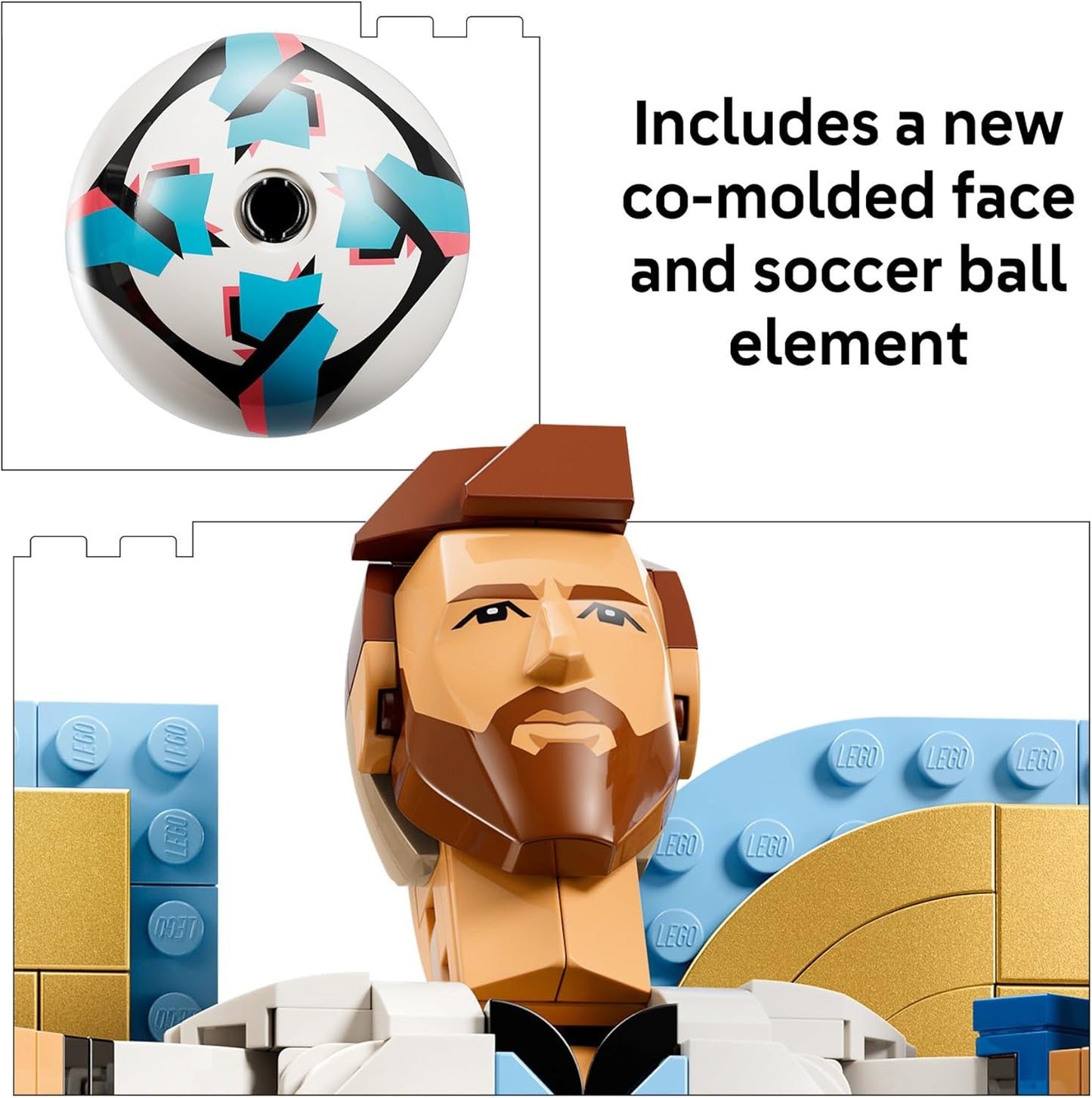 Hot LEGO Editions Lionel Messi – Soccer Legend - Building Set for Boys & Girls, Ages 12+ - Collectible Soccer Gift with Plaque - Kids Bedroom or Shelf Decor - 43015