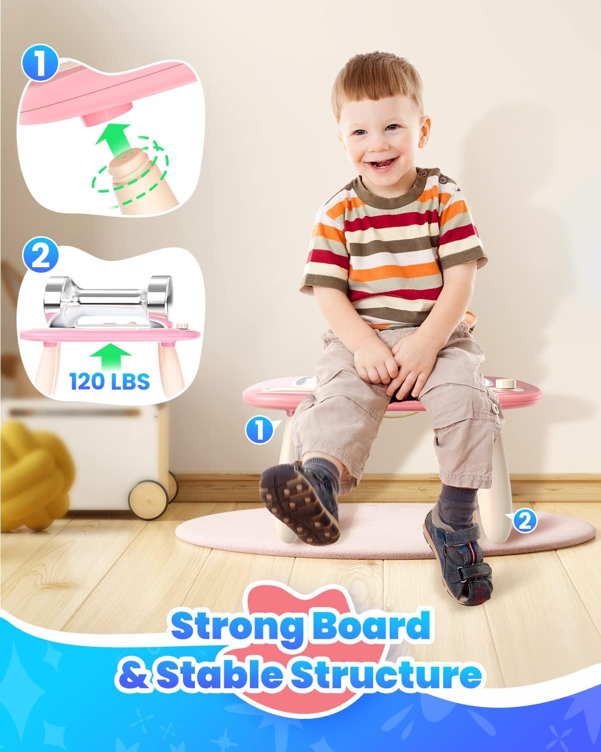 HotSeimome Magnetic Drawing Board, Toddler Girl Toys for 1-3 Year Old, Doodle Board Learning and Educational Kids Toys for 1 2 3 Year Old Baby Birthday GIF- Pink
