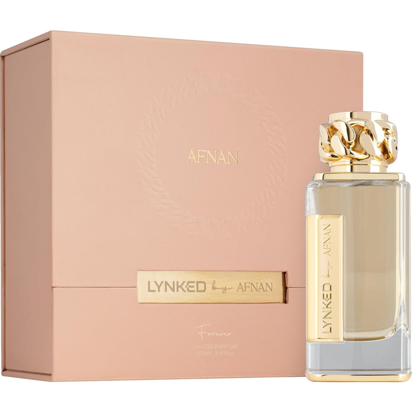 Hot Afnan Lynked Forever (Gold) For Women Eau De Parfum, 3.4 Fl. Oz