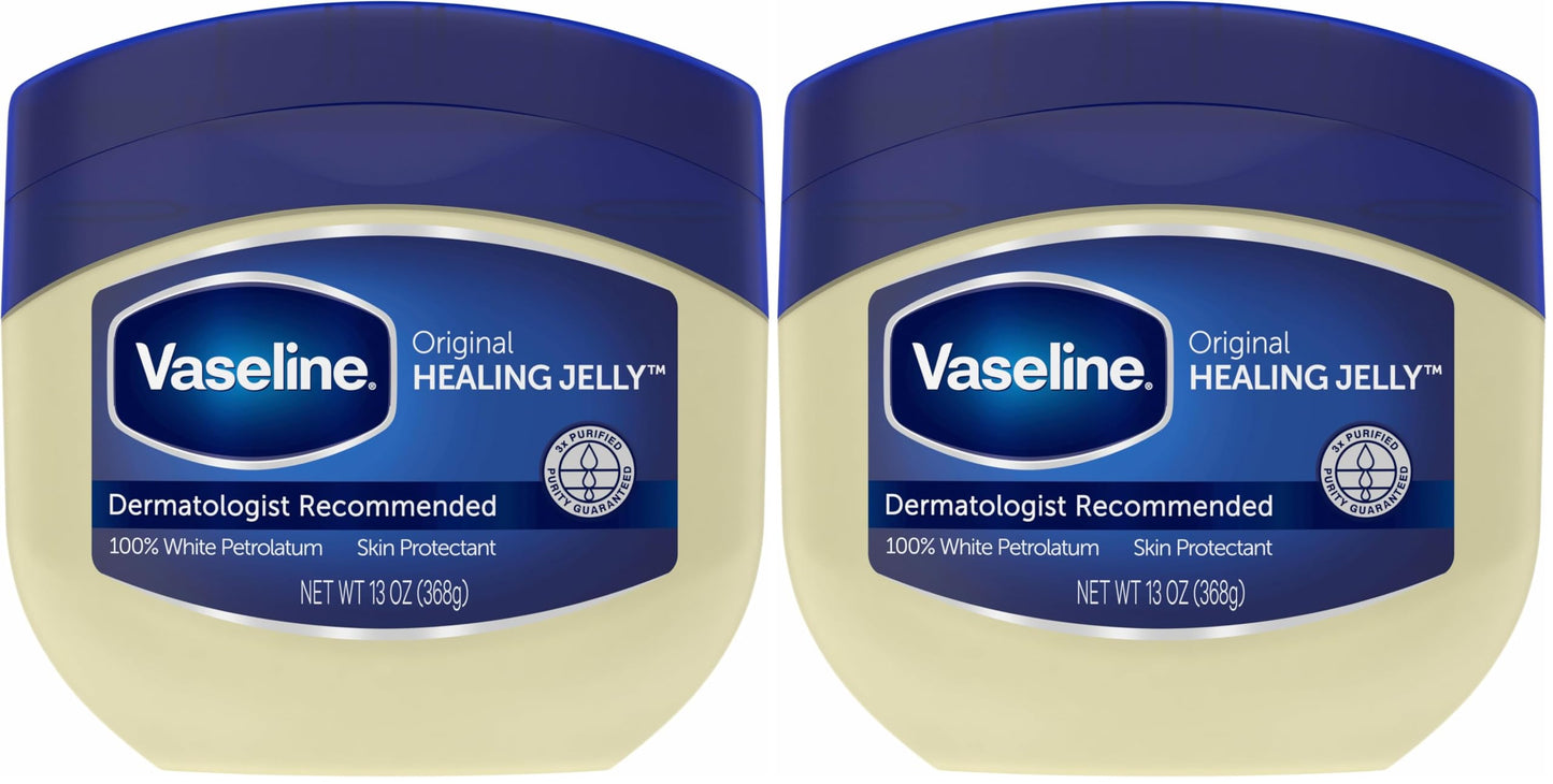 HotVaseline Petroleum Jelly Original 3 Count Provides Dry Skin Relief And Protects Minor Cuts Dermatologist Recommended And Locks In Moisture 13oz