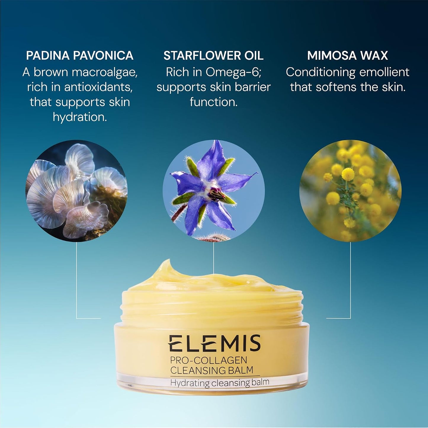 HotELEMIS Pro-Collagen Cleansing Balm Makeup Remover, Hydrating Facial Cleanser, Oil Cleanser, Oil Makeup Remover, Deep Cleanse, 20g, Original New