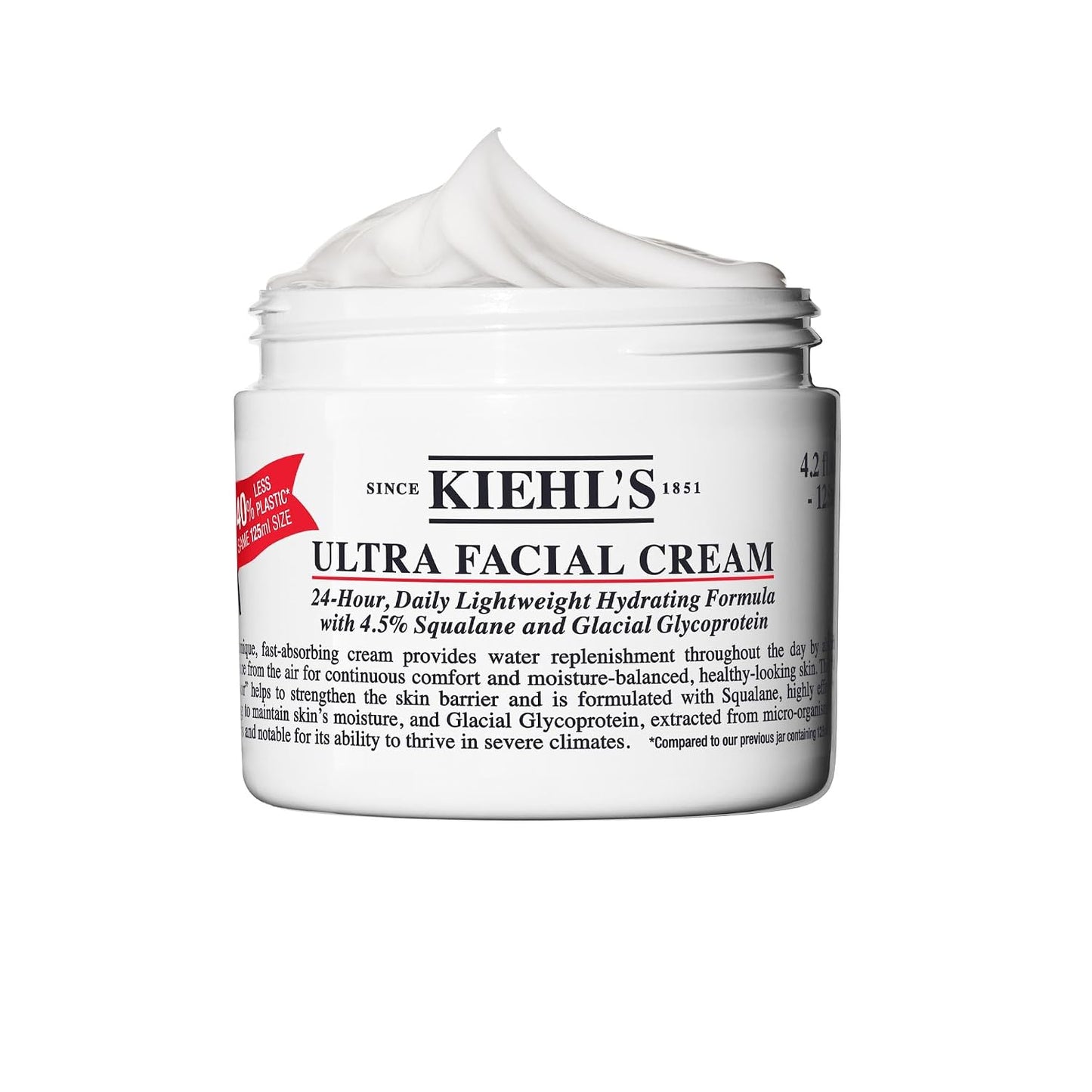HotKiehl's Ultra Facial Cream, with 4.5% Squalane to Strengthen Skin's Moisture Barrier, Skin Feels Softer and Smoother, Long-Lasting Hydration, Easy and Fast-Absorbing, Suitable for All Skin Types