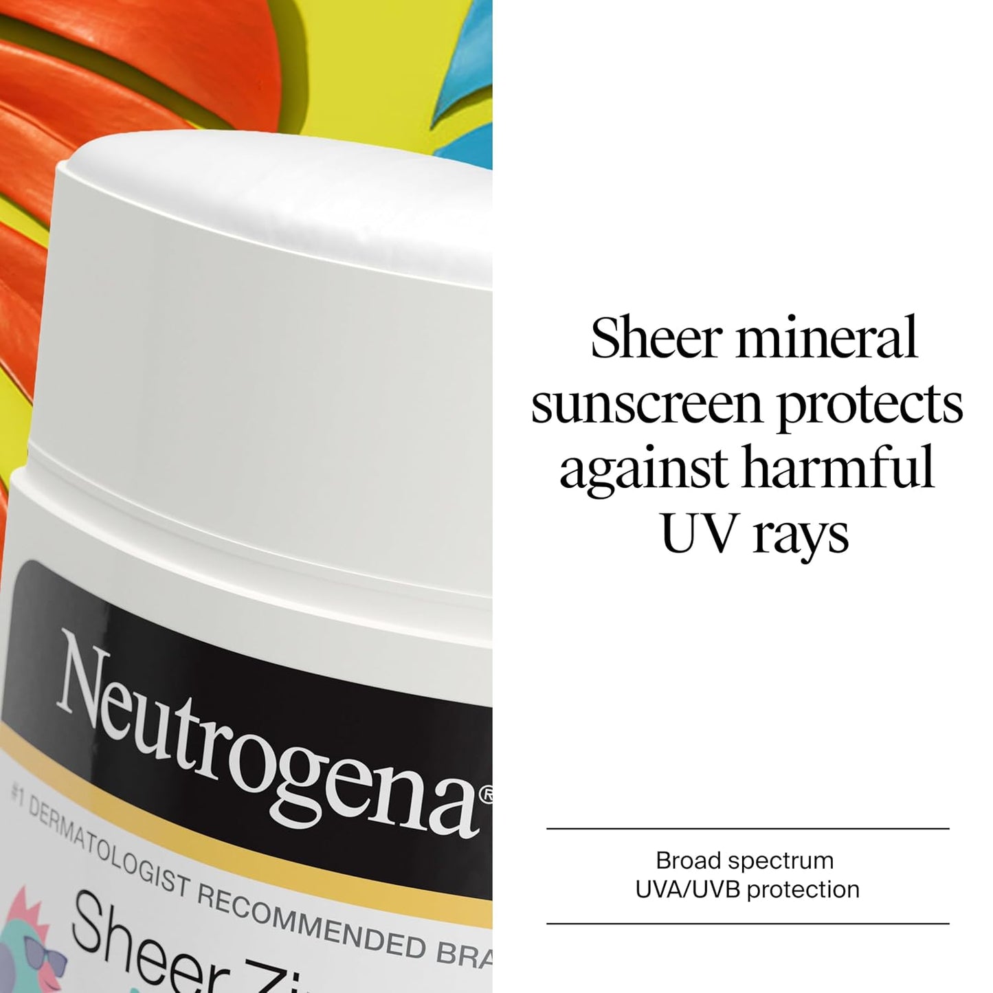 HotNeutrogena Sheer Zinc Oxide Kids Mineral Sunscreen Stick, SPF 50 Plus UVA/UVB Broad Spectrum Protection, Water-Resistant Sunscreen Stick, Gentle on Sensitive Skin, Dermatologist Recommended, 1.5 oz