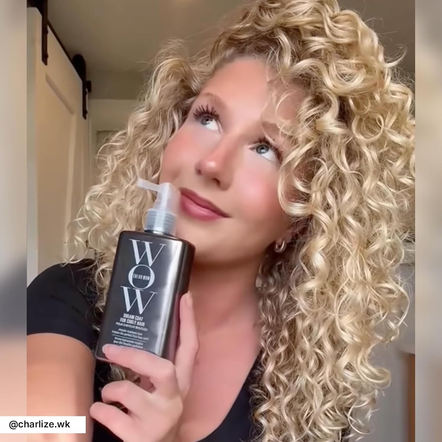 HotCOLOR WOW Dream Coat for Curly Hair, Moisture-Boosting Anti-Frizz Spray for Defined Curls