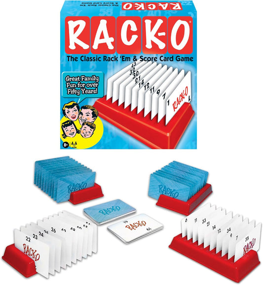 HotWinning Moves Rack-O Retro Edition, Enjoyed Since the 50's | Classic Tabletop Number Sorting Game, 2-4 Players, Ages 8+