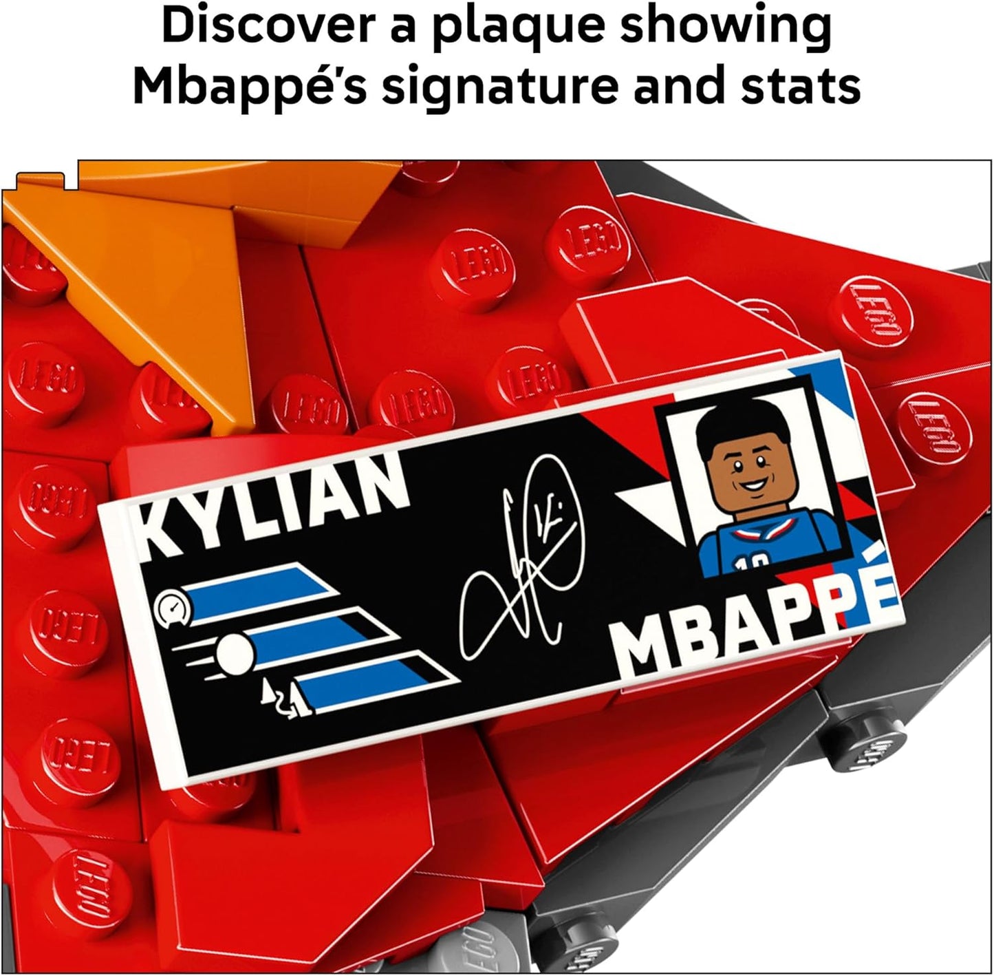 HotLEGO Editions Kylian Mbappé – Soccer Highlights - Building Set for Boys & Girls, Ages 10+ - Collectible Soccer Gift with Plaque - Kids Bedroom or Shelf Decor - 43013