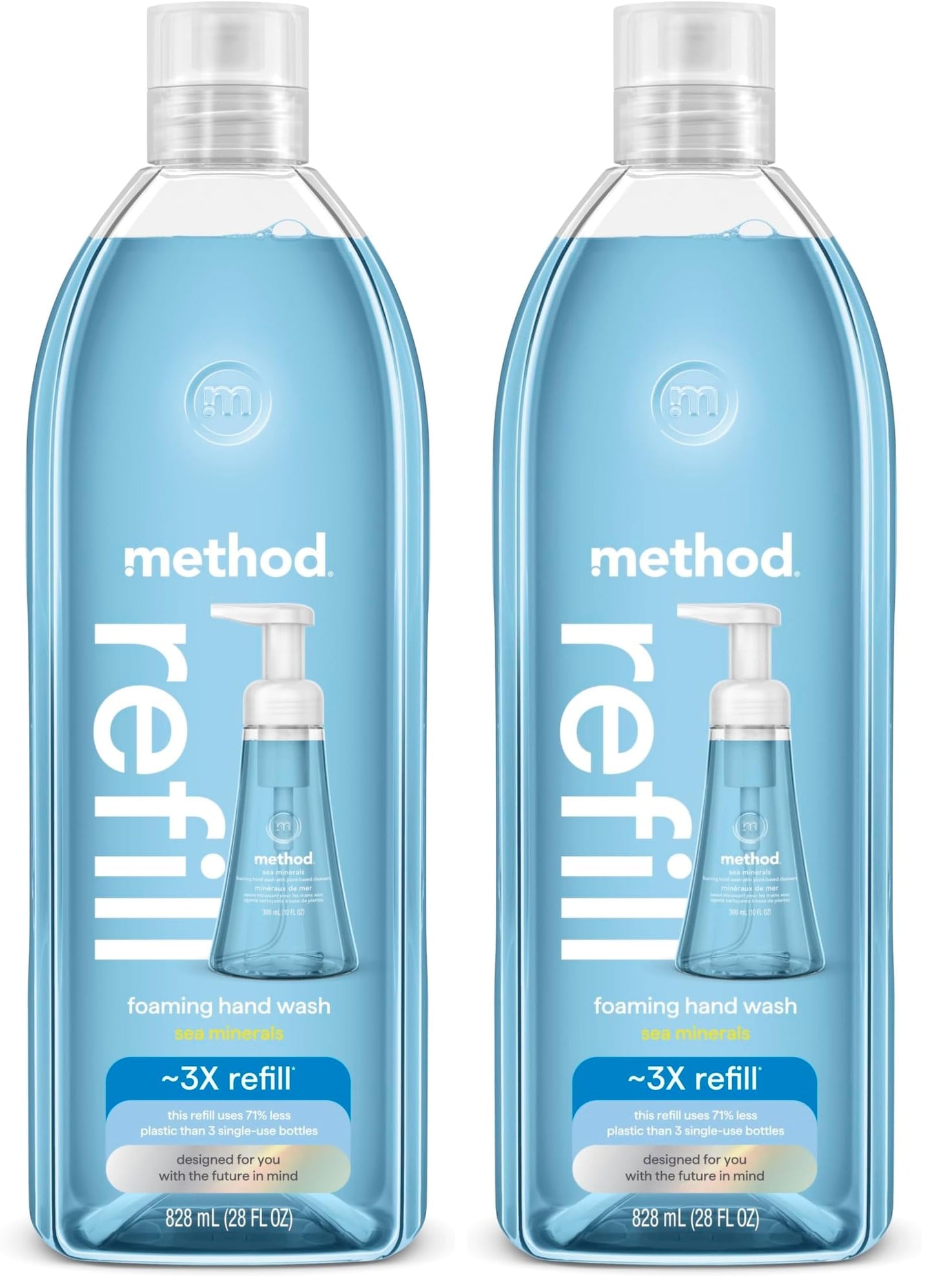 Hotmethod Foaming Hand Wash, Sweet Water - Leaves Hands Feeling Soft & Clean, for Bathroom & Kitchen, Notes of Dewy Lemon Leaf, Grapefruit & Star Jasmine, 10 fl oz, 3 pack