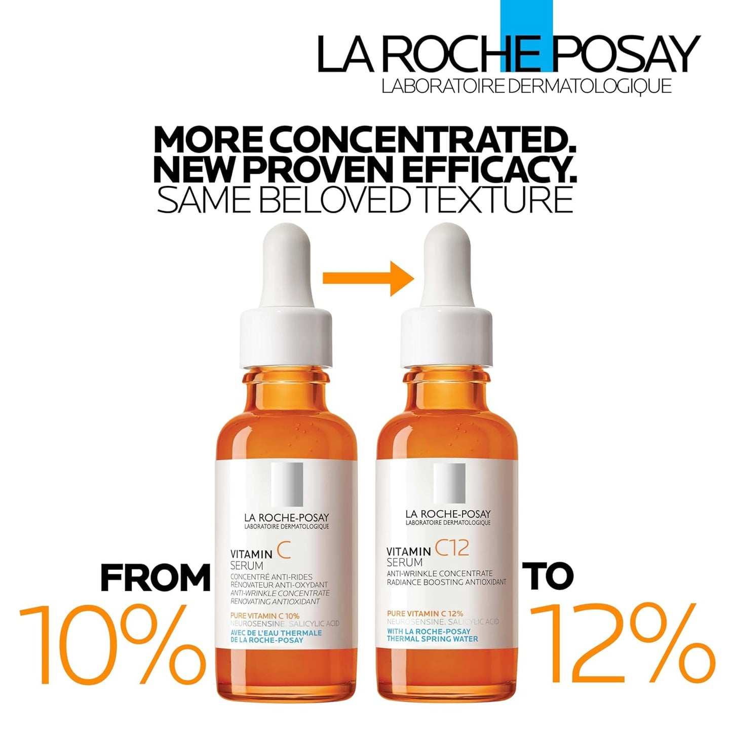 HotLa Roche-Posay Vitamin C Serum for Face with Salicylic Acid, 1oz | Hydrating and brightening serum featuring hyaluronic acid that helps boost radiance and reduce wrinkles. Paraben free.