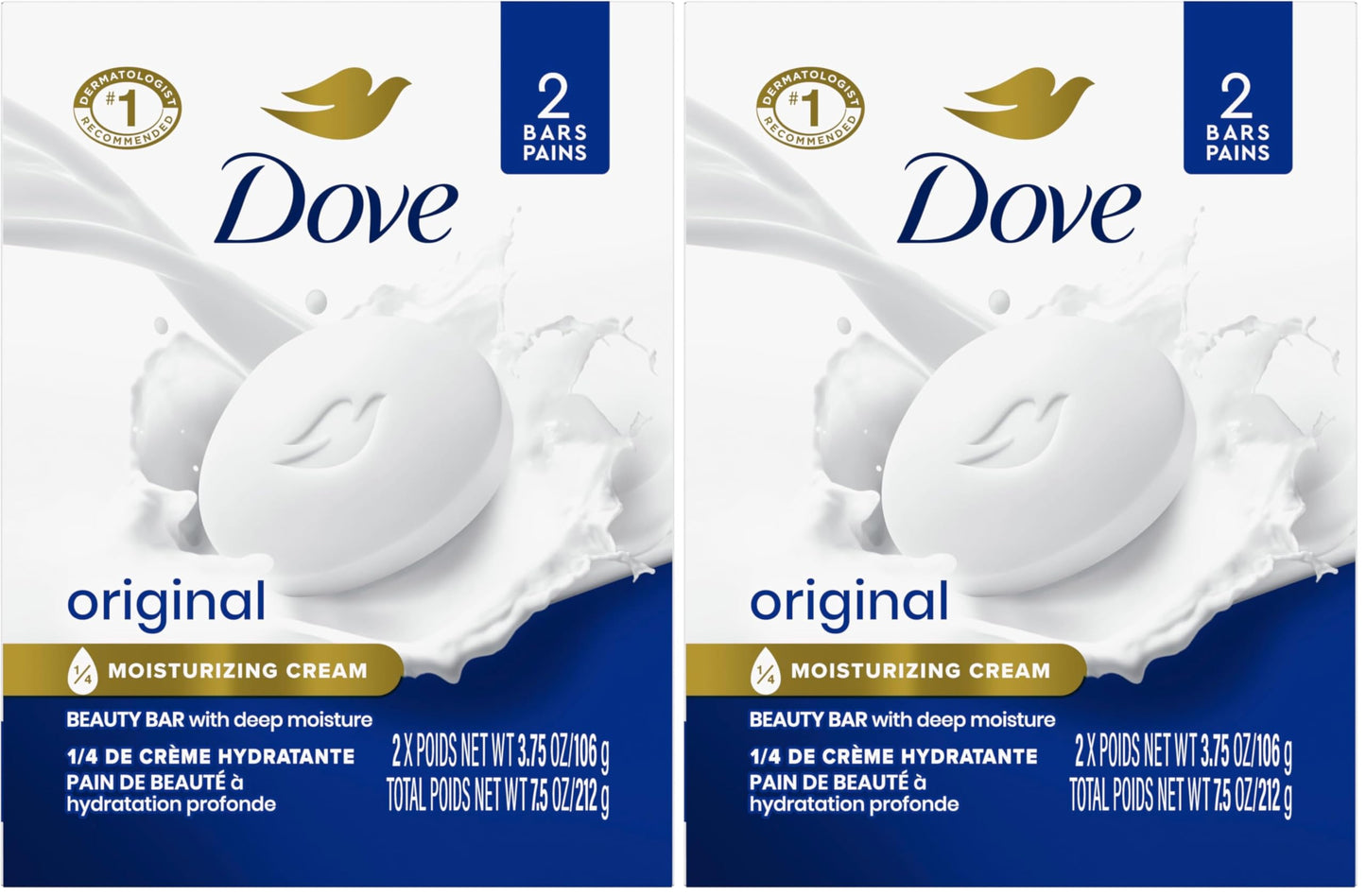 HotDove Beauty Bar Soap Pink Rosa, 6 Bars for Soft, Smooth Skin, Cleans & Moisturizes 3.75 oz