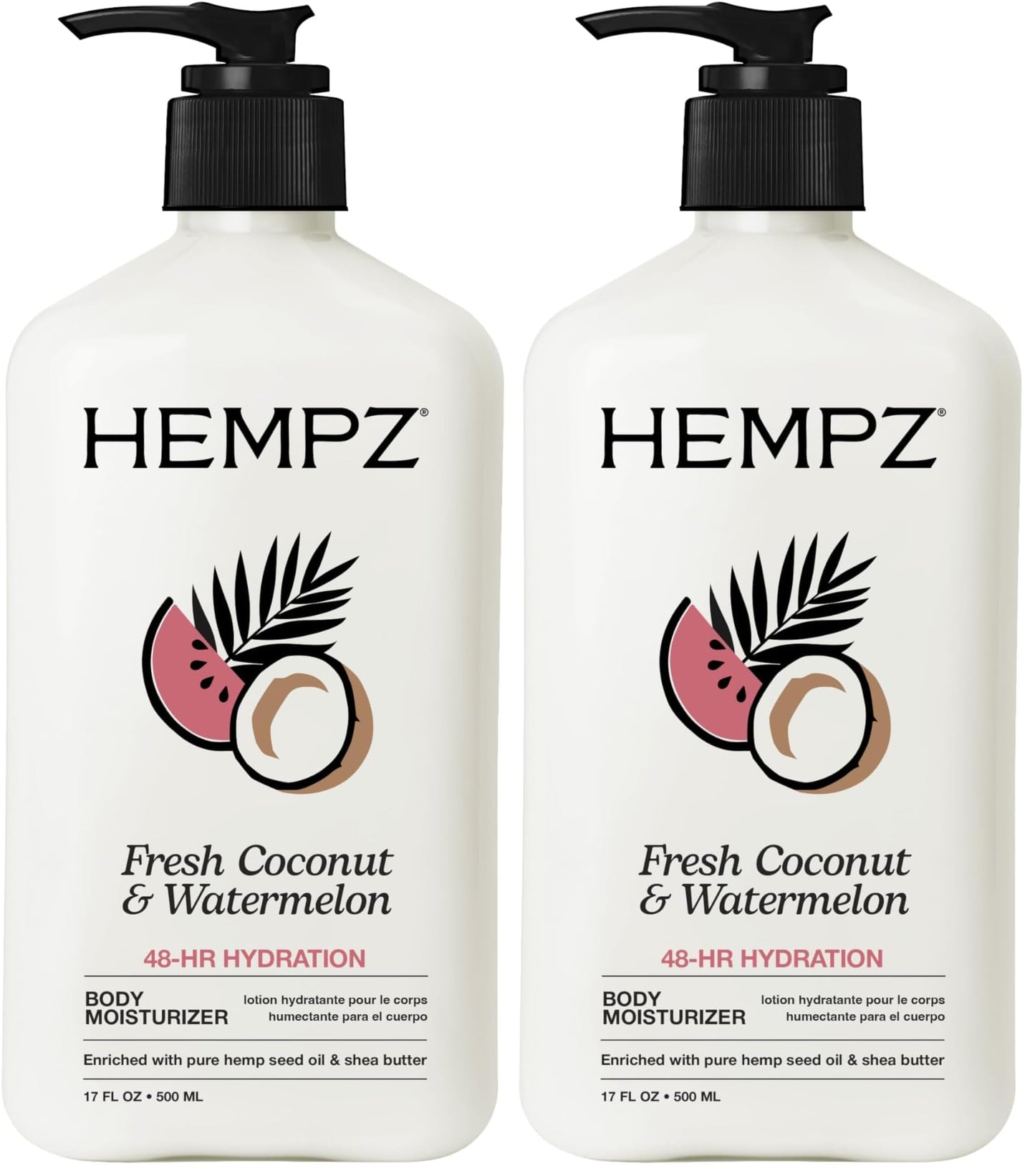 HotHempz Whipped Vanilla & Coconut Cream Body & Hand Lotion, Vegan Formula, for Men or Women, 17 oz.