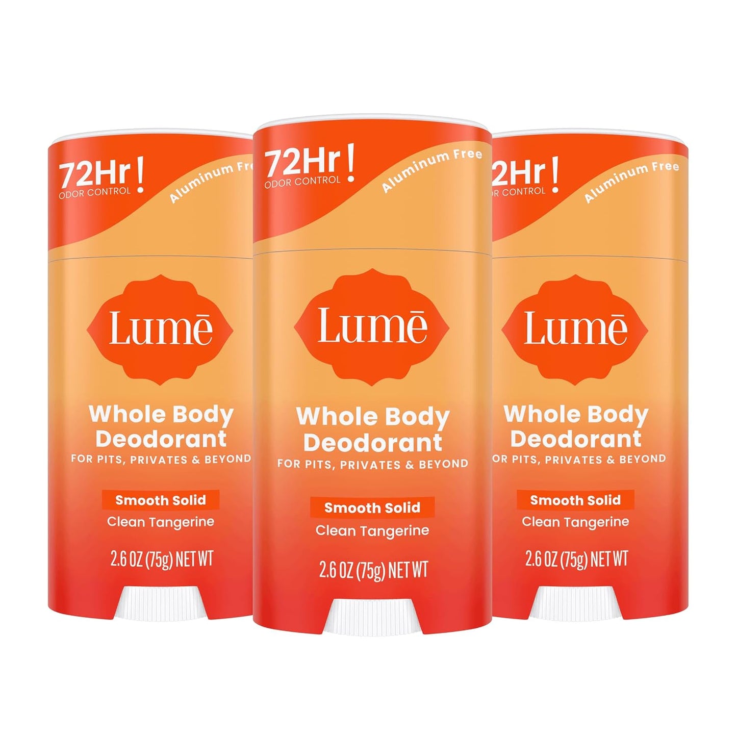 HotLume Whole Body Deodorant - Smooth Solid Stick - 72 Hour Odor Control - Aluminum Free, Baking Soda Free and Skin Safe - 2.6 Ounce (Pack of 2) (Soft Powder)