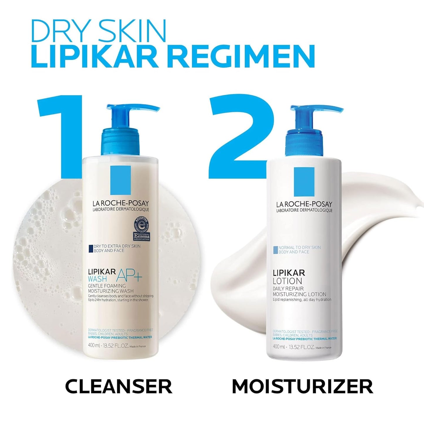 HotLa Roche-Posay Lipikar Moisturizing Body Lotion for Dry Skin, 13.5oz | Fragrance free daily body moisturizer cream with shea butter for sensitive skin. Repairs dry, sensitive skin.