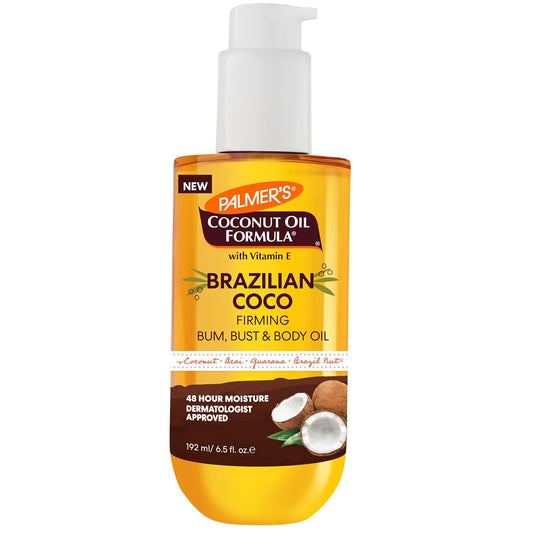 HotPalmer's Brazilian Cocoa Firming Body Oil, Coconut Oil Formula (6.5 Fl Oz)