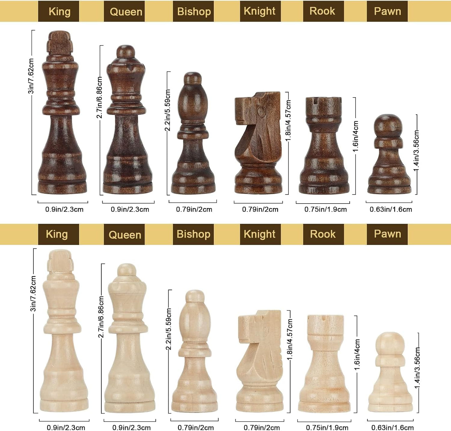Hot Magnetic Wooden Chess Set for Adults Kids 15'' Chess Board with Handmade Pieces, Folding Portable Travel Unique Chess Sets Game for Tournament Professional Beginner