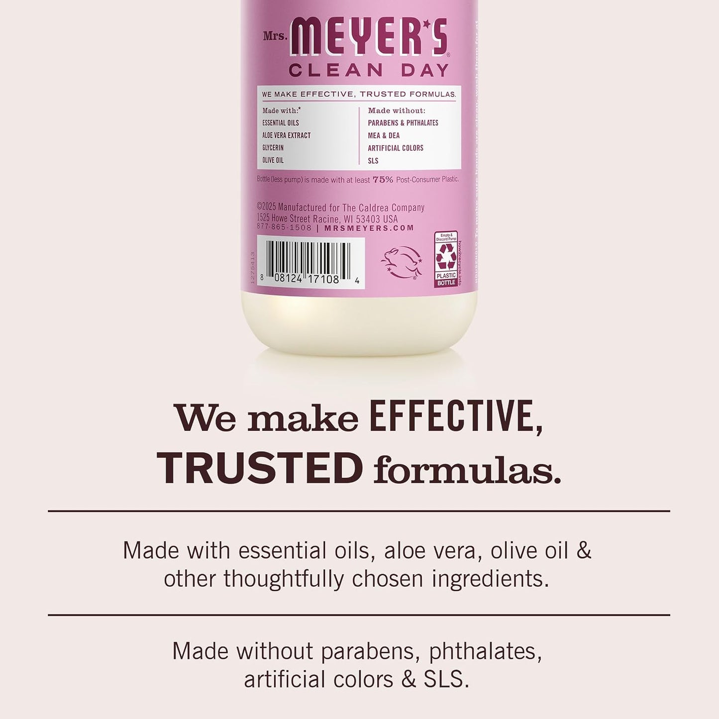 HotMRS. MEYER'S CLEAN DAY Hand Soap, Peony Scent, 12.5 Fl Oz Bottle - 3 Pack
