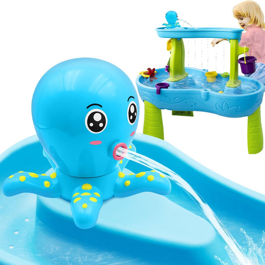 Hot Intoypad Water Table Pump, Octopus Battery Powered Water Pump for Water Table 3 Hours Non-Stop Fun Summer Outdoor Water Toys Outside Water Play Table Accessories for Toddlers Kids (Blue)