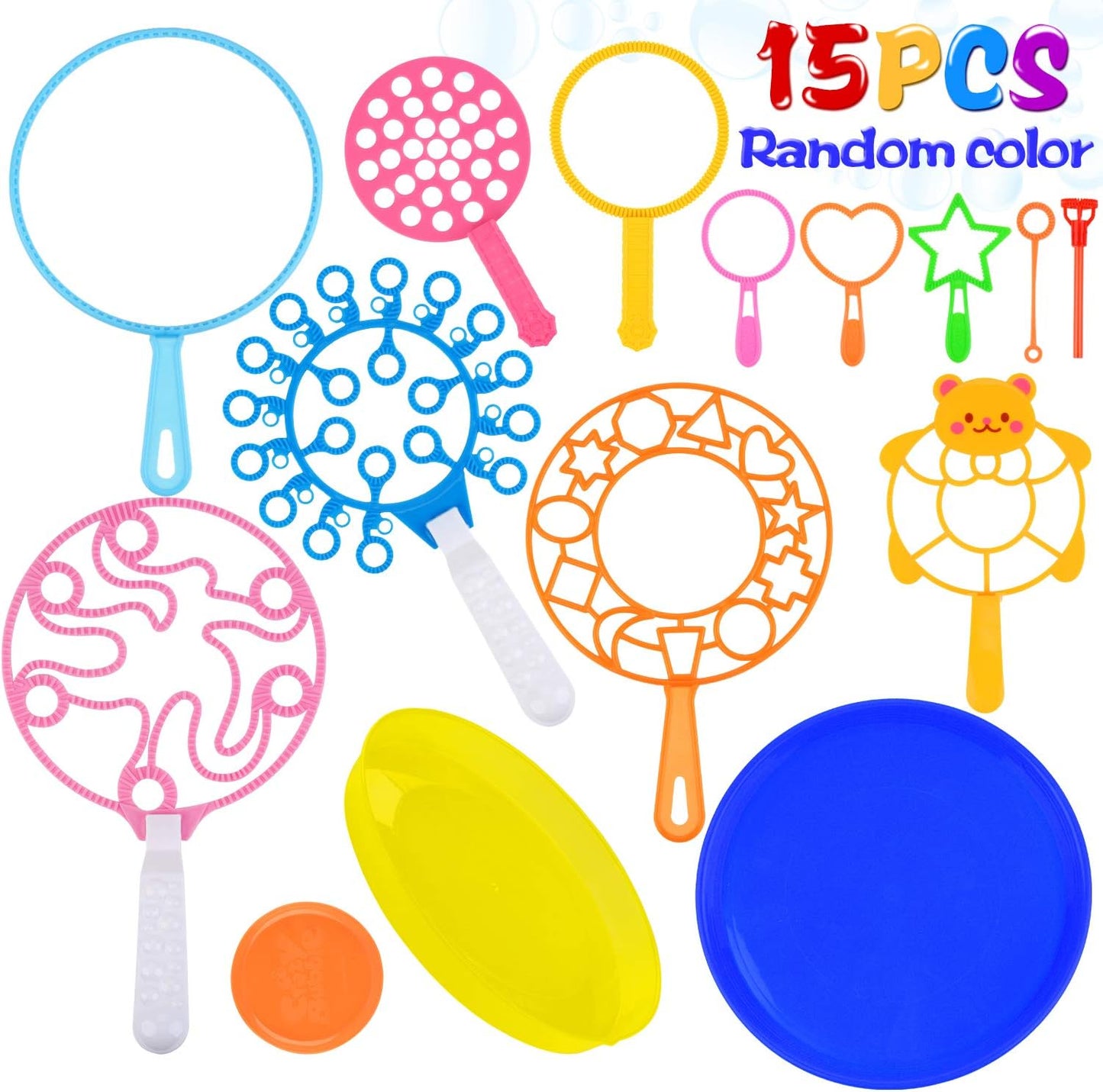 Hot B bangcool Bubble Wands Set - Big Bubbles Wand Funny Bubbles Maker with Tray, Nice for Outdoor Playtime & Birthday Party & Games, Suitable for All Age People