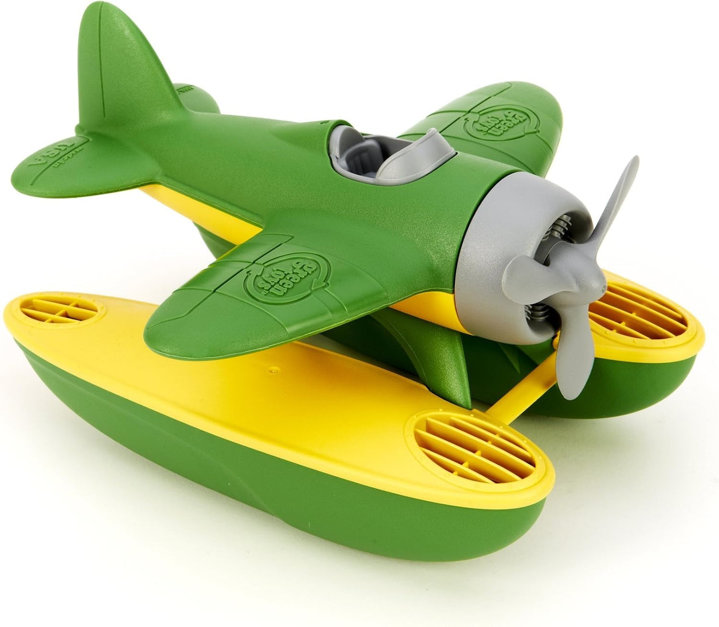 HotGreen Toys Seaplane in Green Color - Bpa Free, Phthalate Free Floatplane for Improving Pincers Grip. Toys and Games