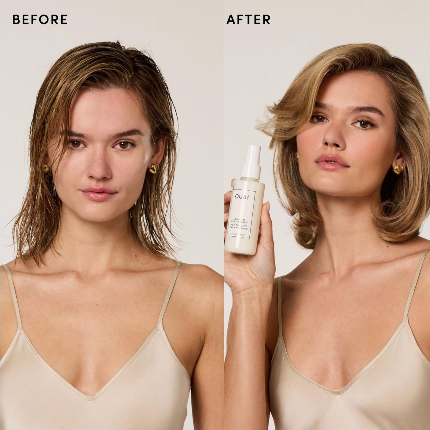 HotOUAI Multitasking Leave In Conditioner, North Bondi Scent | Heat Protectant Spray up to 450°F, Lightweight, Hydrating Detangler & Anti-Frizz Primer for Curly, Fine & Color-Treated Hair