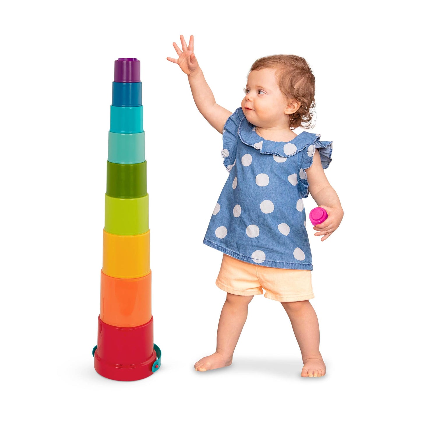 HotBattat Pop-Up Toy, Pop-Up Pals Cause-and-Effect Animal Toy, Toddler, 4 Pals | 4 animal pals pop up with turn, press, flip, and slide actions; colors, shapes, carry handle, Toddler, 4 Pals; 18+ Months