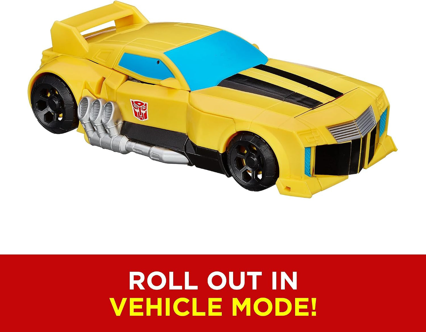 Hot Transformers Toys Heroic Bumblebee Action Figure - Timeless Large-Scale Figure, Changes into Yellow Toy Car, 11" (Amazon Exclusive)