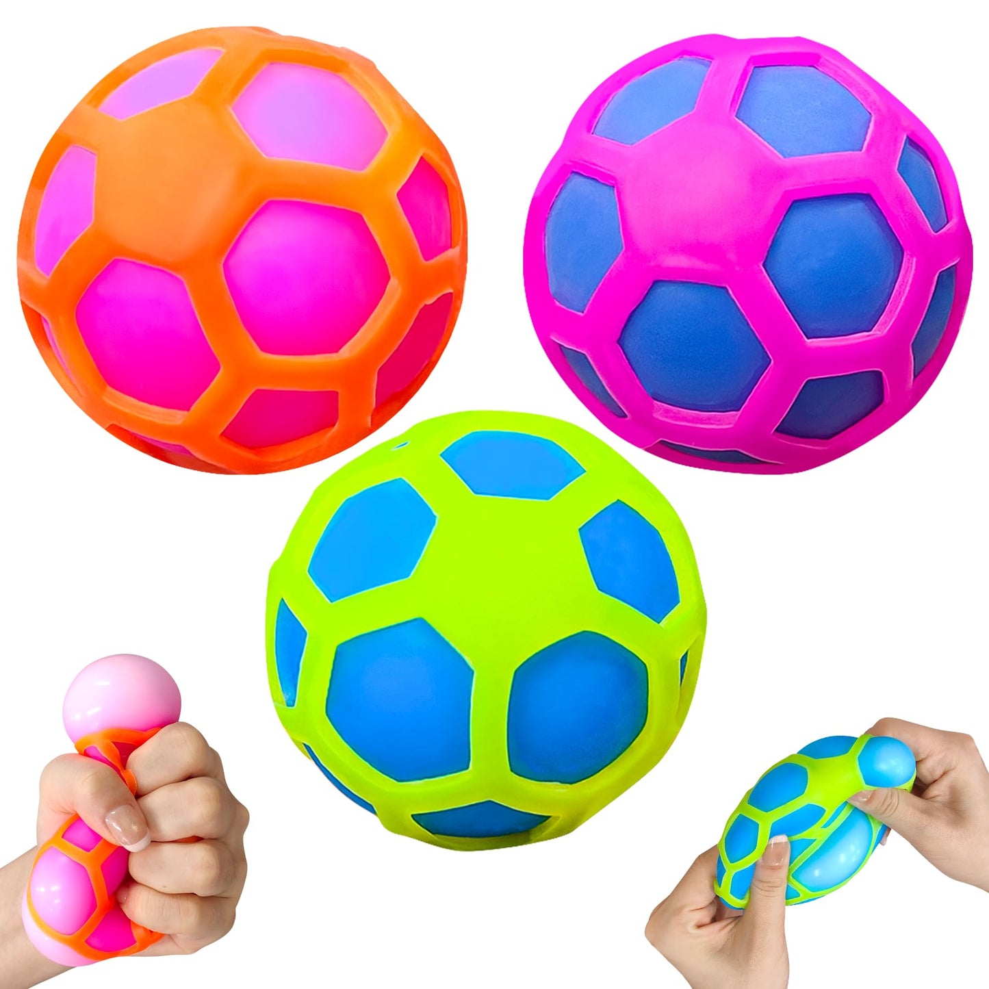 Hot4 Pack Fidget Toys, Squishy Cube, Ice Cube Squishy for Anxiety & Stress Relief for Adults, Slow Rise Sensory Stress Balls, Classroom Prizes