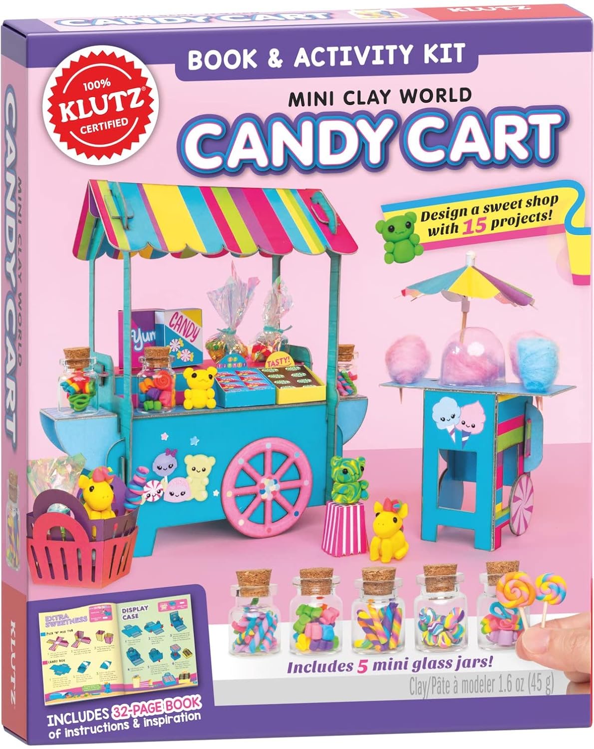 Hot Klutz Mini Clay World Candy Cart Craft Kit