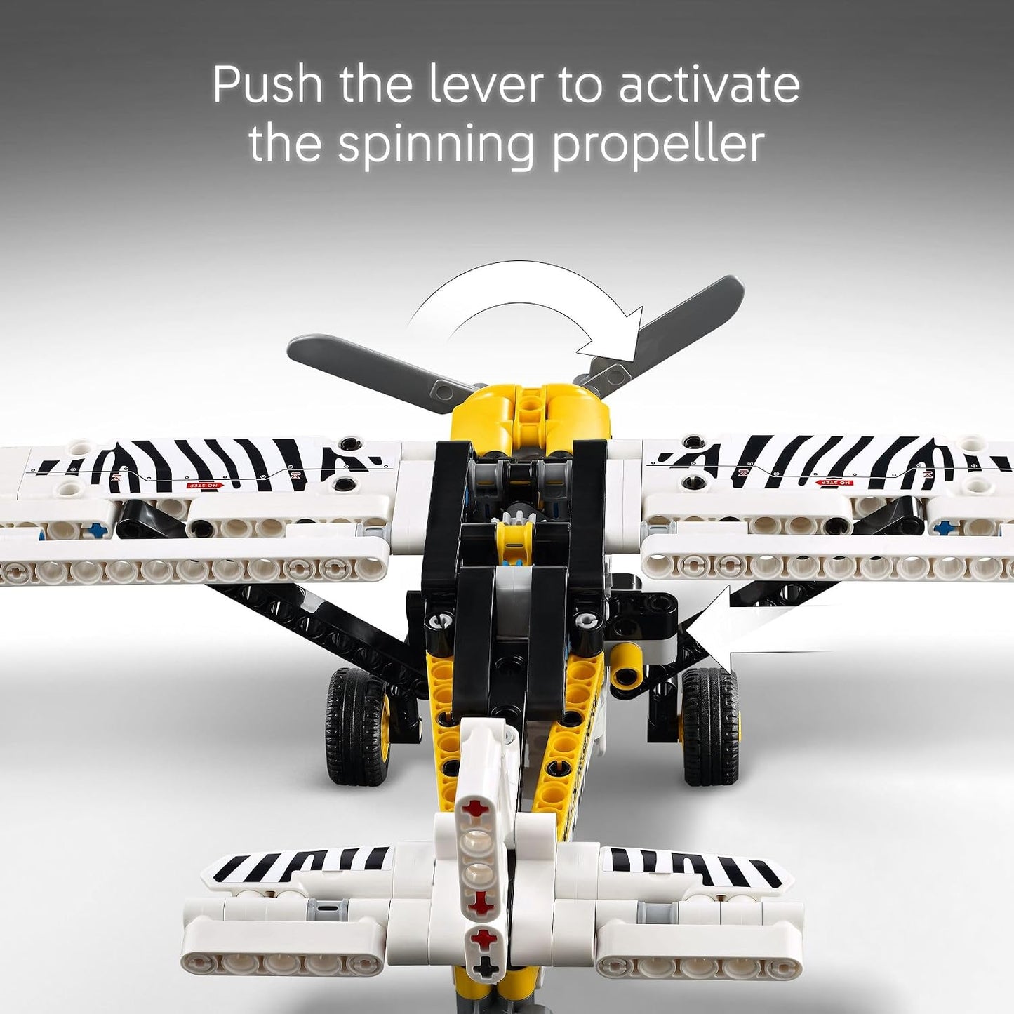 HotLEGO Technic Bush Plane Toy - Buildable Airplane Toy for Kids, Boys and Girls, Ages 8+ - Model Airplane Gift with Spinning Propeller, 4-Cylinder Piston Engine, and More - 42198
