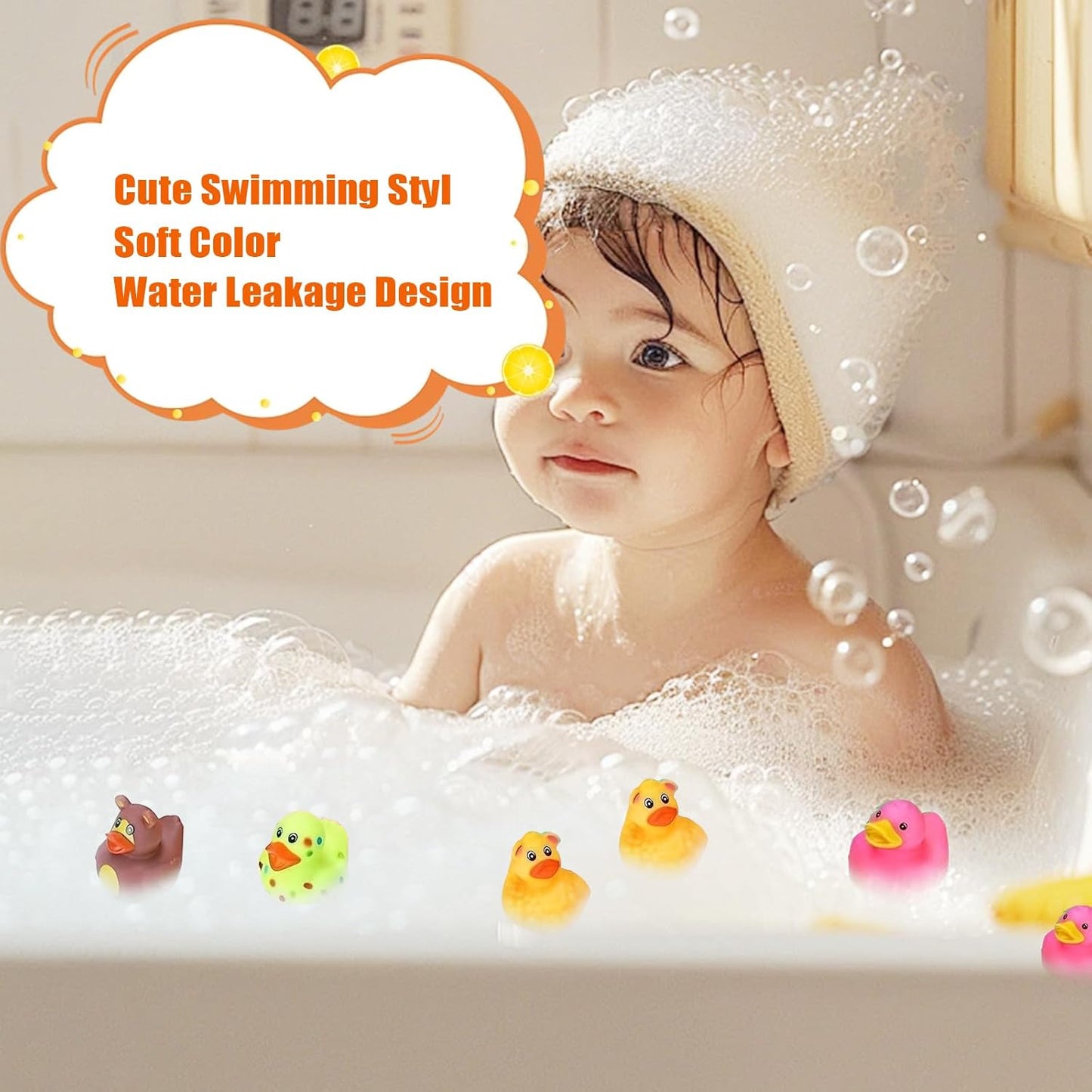 Hot LINICE 30 Pcs Rubber Ducks, Random Assortment Ducks Bulk, Mini Rubber Duckies for Toddler Baby Bath Toys, Kids Bath Pool Toys Birthday Gifts Party Favors