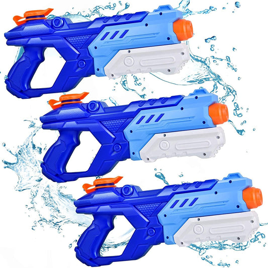 HotQuanquer 3 Pack Water Guns for Kids Adults - 600CC Squirt Water Toy Gun Super Blaster Soaker Long Range High Capacity Summer Swimming Beach Outdoor Water Fighting Play Pool Toys for Boys Girls (Blue)