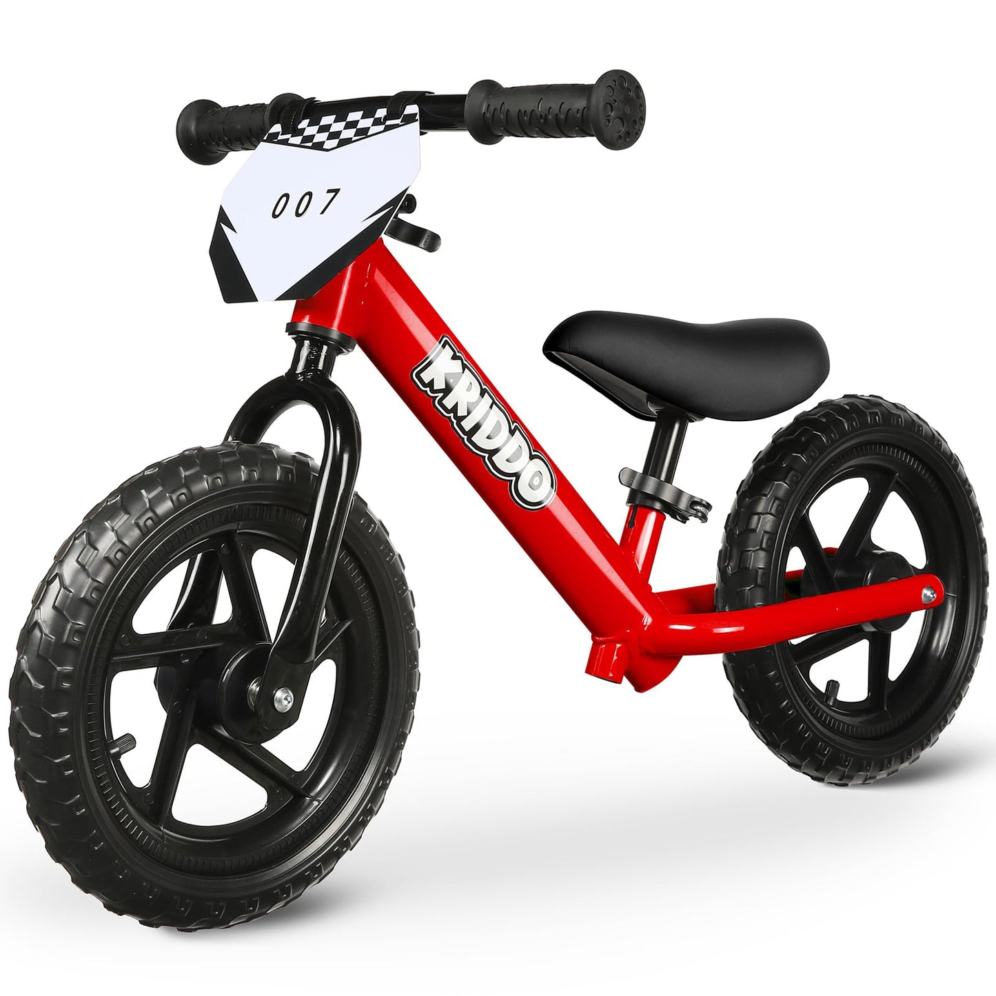 Hot KRIDDO Toddler Balance Bike 2 Year Old, Age 24 Months to 5 Years Old, 12 Inch Push Bicycle with Customize Plate (3 Sets of Stickers Included), Gift Bike for 2-3 Boys Girls, White