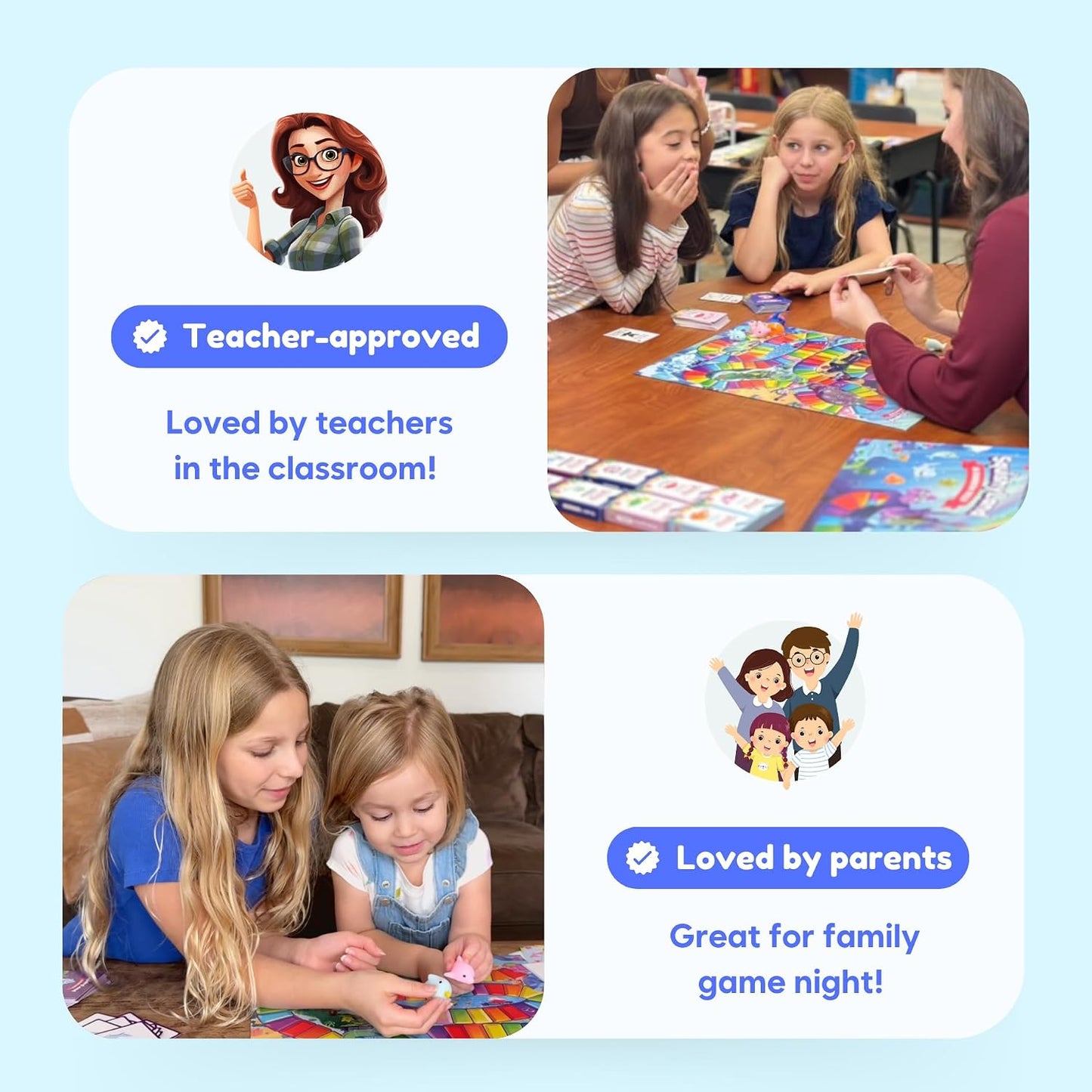 HotThe Fidget Game SquishyLand in Rainbow Reef - Educational & Phonics Kindergarten Learning Activities for Children in Pre-K to 2nd Grade - Mochi Squishy Toys Set with Board Game (2-6 Players)
