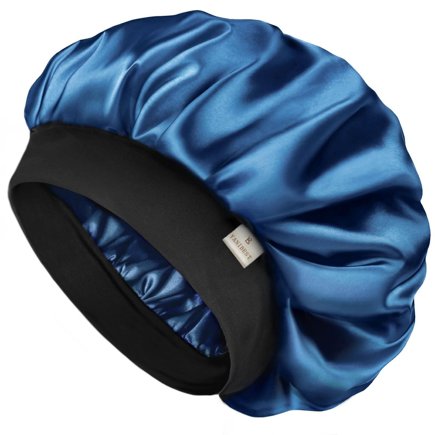 HotYANIBEST Soft Satin Bonnet for Men Women, Sleep Cap to Maintain Moisture | Unisex Double Layer, Bonnet for Sleeping, Protect Hair, Natural Wave, Curly Coily, Reduce Frizz, Adjustable Sleep Hat