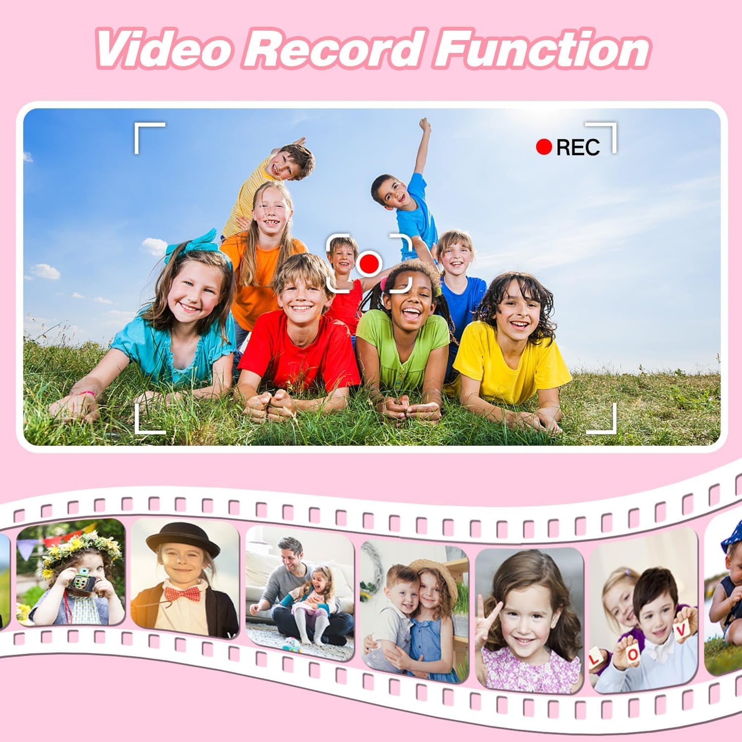 HotGoopow Kids Camera Toys for 3-8 Year Old Girls Boys,Children Digital Video Camcorder Camera with Cartoon Soft Cover, Best Chritmas Birthday Festival Gift for Kids