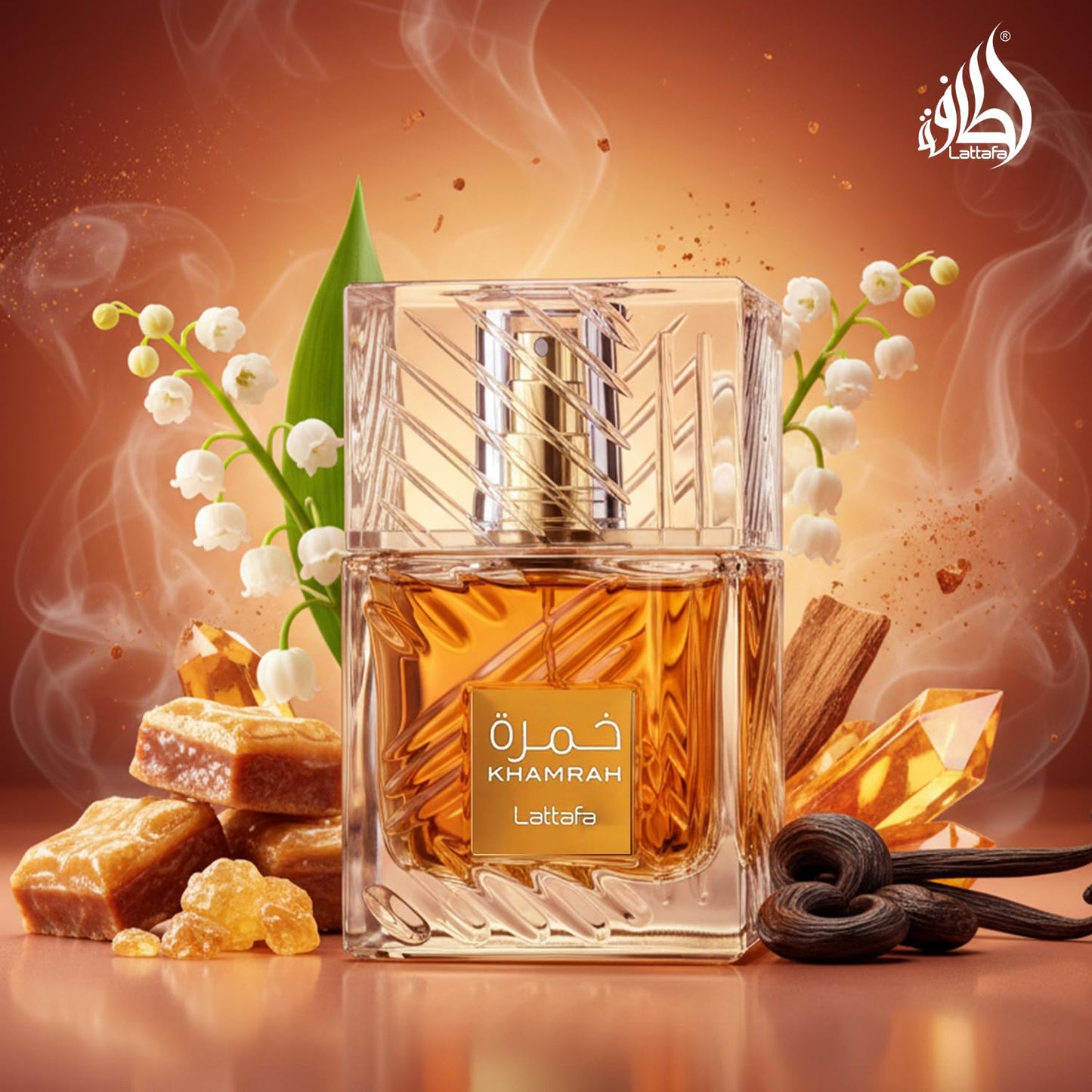 HotLattafa Khamrah - Vanilla, Warm Spicy, Amber, Cinnamon - Eau de Parfum Long-Lasting Fragrance for Unisex, 3.40 Ounce / 100 ml | Unisex, Long-Lasting Fragrance, 3.40 Ounce / 100 Unisex, Long-Lasting Fragrance, 3.40 Ounce / 100 ml