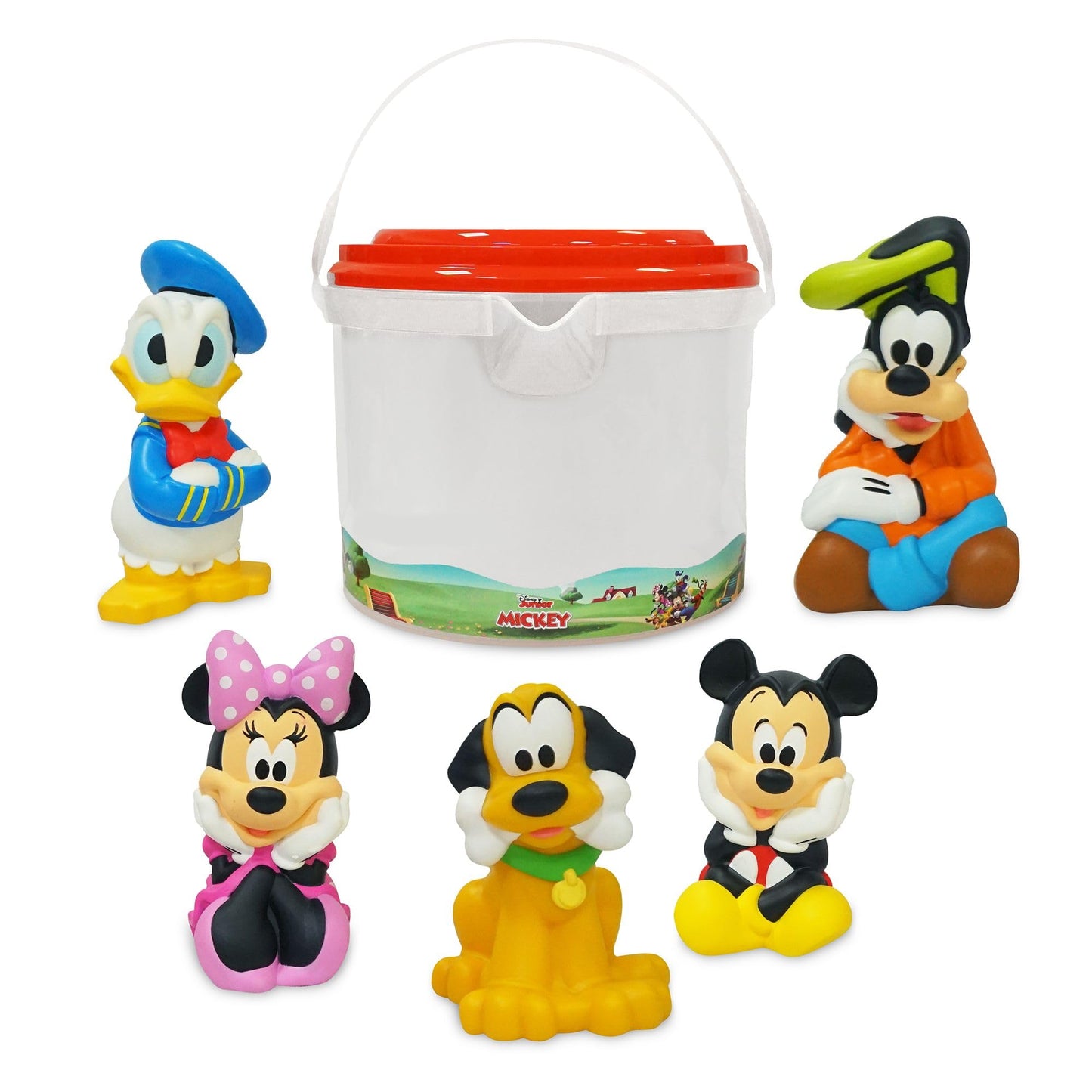 HotDisney Store Official Toy Story Bath Toys Set - Includes 5 Detailed Toys with a Straining Storage Bucket - Bath Time Fun & Water Play Set for Kids