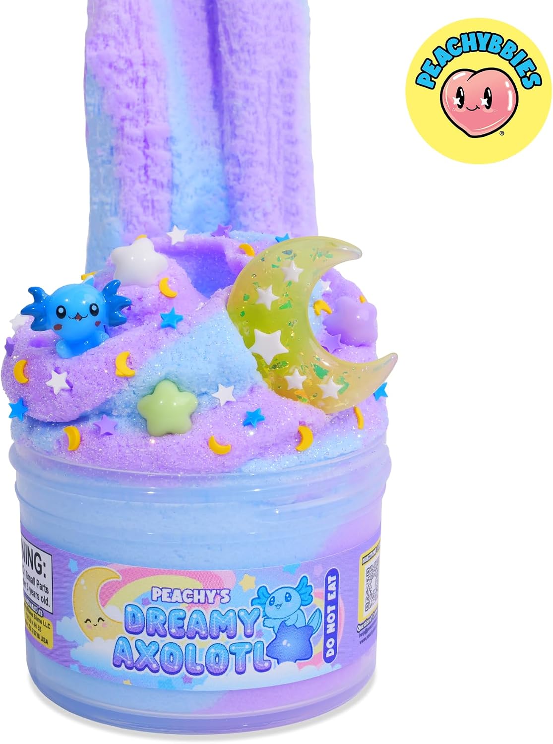 Hot Peachybbies Dreamy Axolotl Cloud Slime - Made in USA Premium, 100% Authentic, 7 oz., Scented for Kids, ASMR, Axolotl Gifts, Slime Charms, Fidget Toys