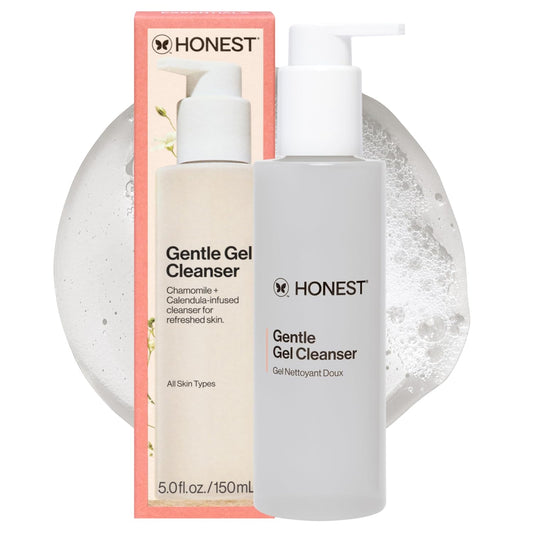 HotHonest Beauty Gentle Gel Daily Face Cleanser, Calms, Refreshes, Hydrates, Vegan Safe for Sensitive Skin, 5 fl oz