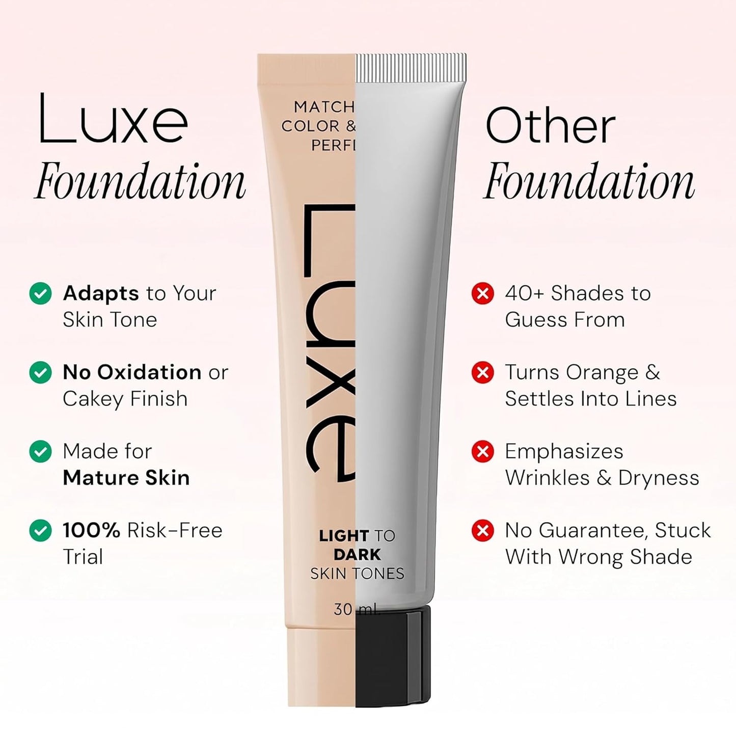 HotLuxe Color Changing Foundation – Light