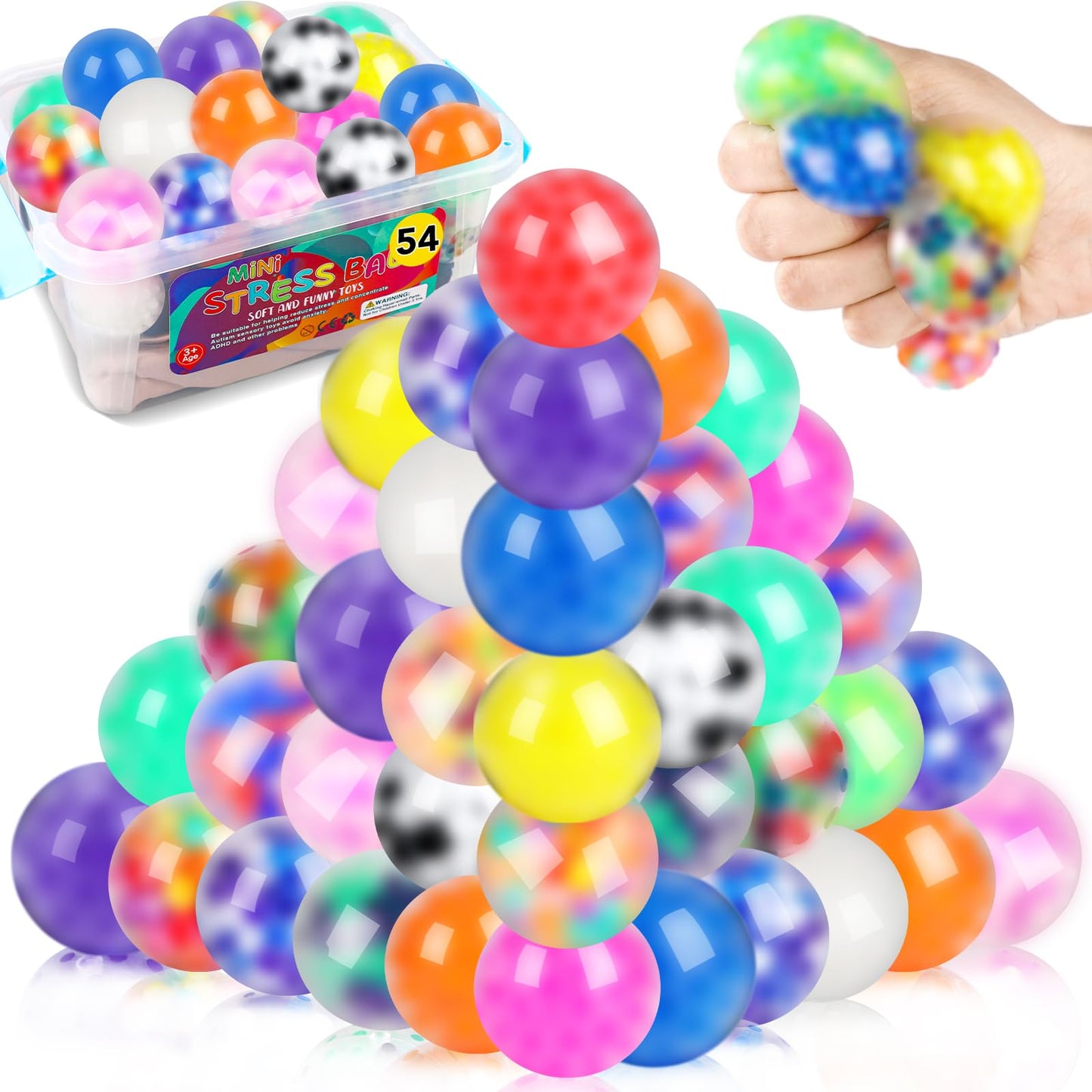 HotVESPRO 12 Pack Fidget Stress Balls for Adults, Cute Octopus Stress Ball | Stress Sensory Stress Ball, Bulk Squishy Squeeze Ball Toys Set for Classroom Prizes and Birthday Party Favors