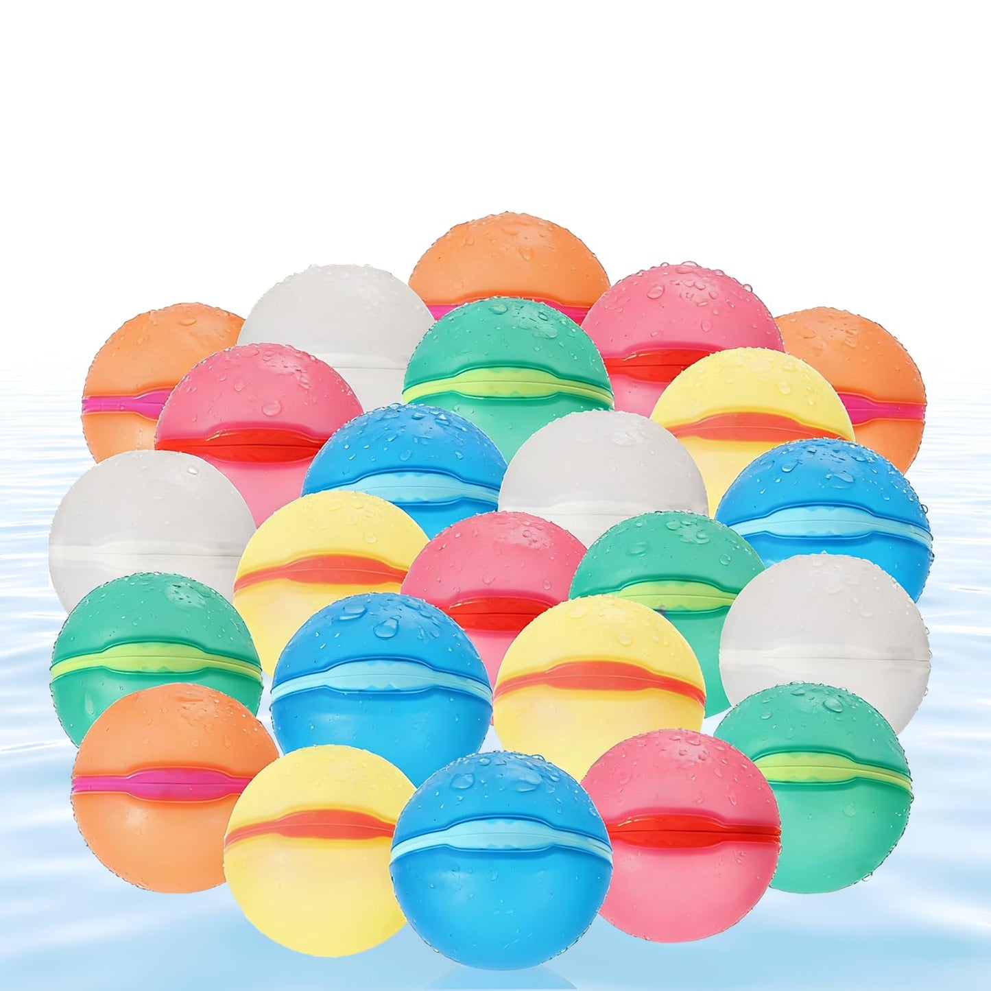 Hot Reusable Water Balloons, 12 Pack Refillable Water Balloons Quick Fill, Summer Fun for Kids Outdoor Pool Water Toys, Reusable Summer Outdoor Toys (12pcs)