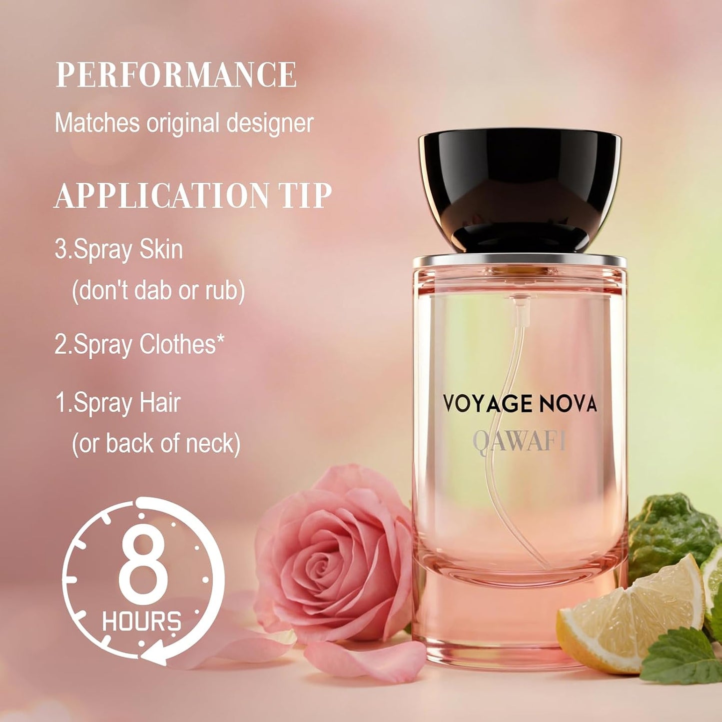 Hot Voyage Nova Eau de Parfum for Women, Lychee Bergamot Ginger, Rose Peony Cocoa Blossom, Elegant Patchouli, Long Lasting Spring Fall Perfume, 50ml &1.7fl oz