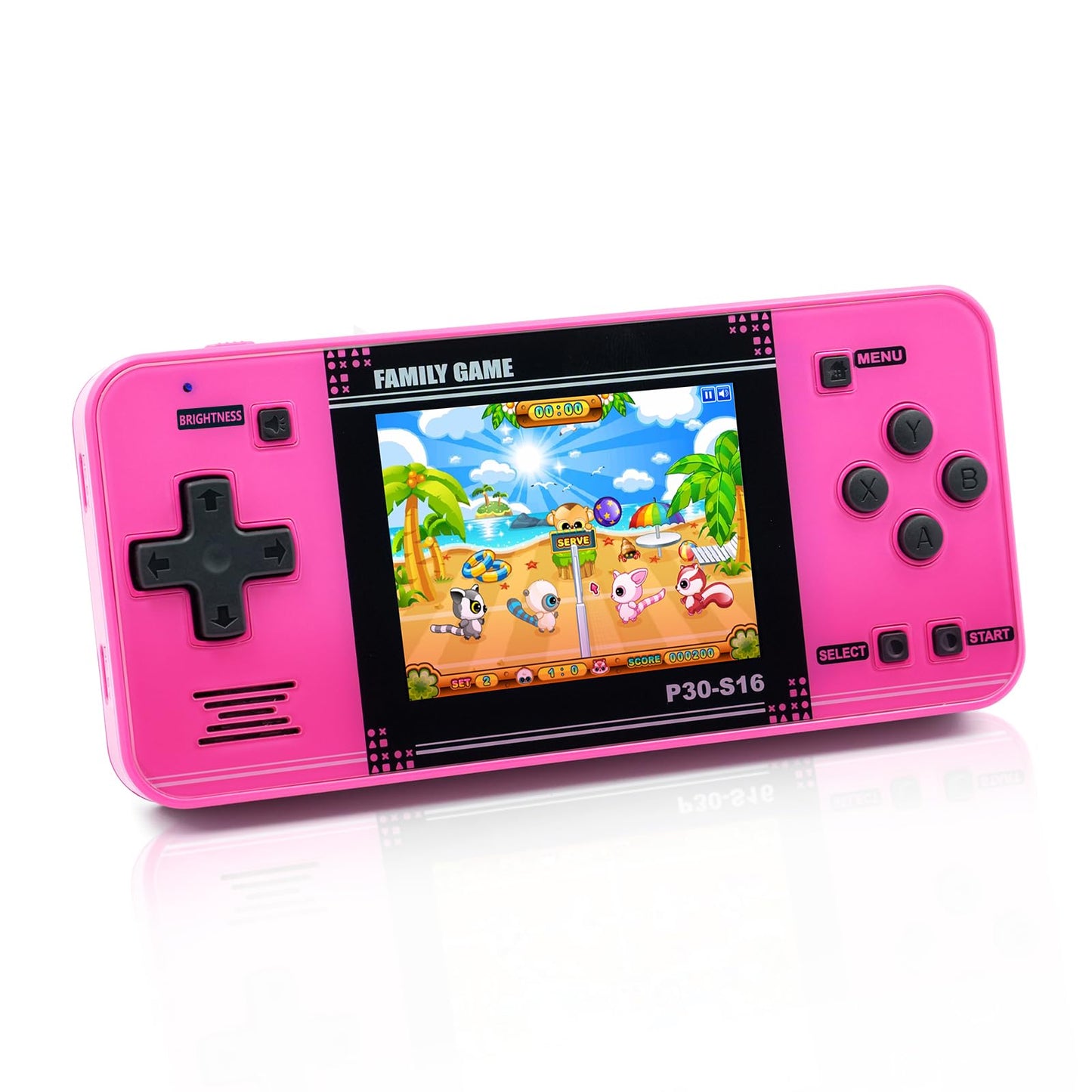 Hot Handheld Game for Kids -Preloaded 220 Retro Video Games, Portable Gaming Player with Rechargeable Battery 3.0" LCD Screen, Mini Arcade Electronic Toy Gifts for Boys Girls (Black+Blue)