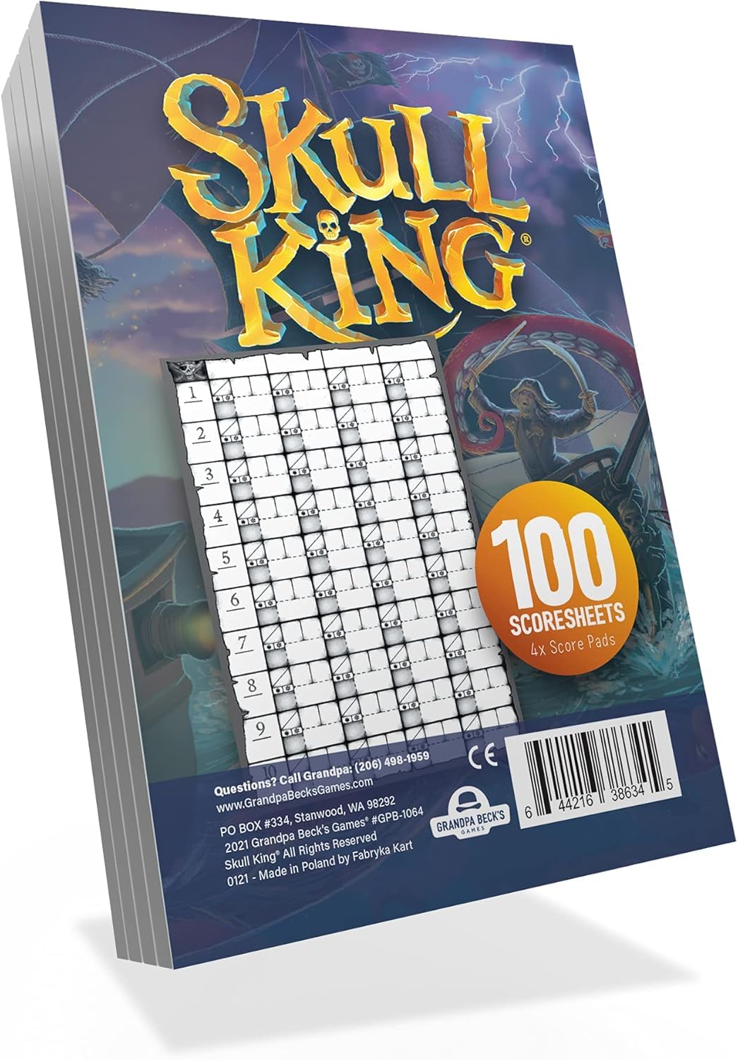 Hot Grandpa Beck's Games Skull King - The Ultimate Pirate Trick Taking Card Game | Strategy Game for Friends, Family, Game Night | from The Creators of Cover Your Assets | 2-8 Players Ages 8+ (Base Game)