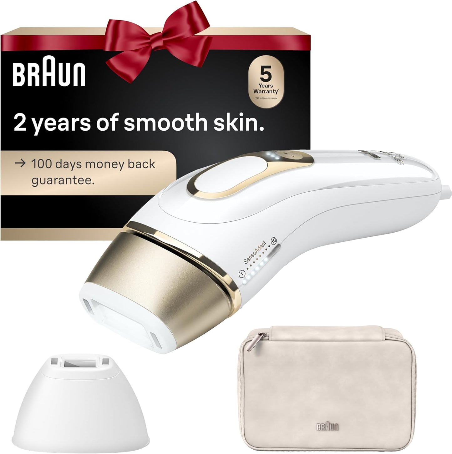 HotBraun IPL, Silk·Expert Pro 5, IPL Hair Removal for Women and Men, Permanent Laser Hair Reduction At-Home, 2 Heads, Pouch, IPL5137