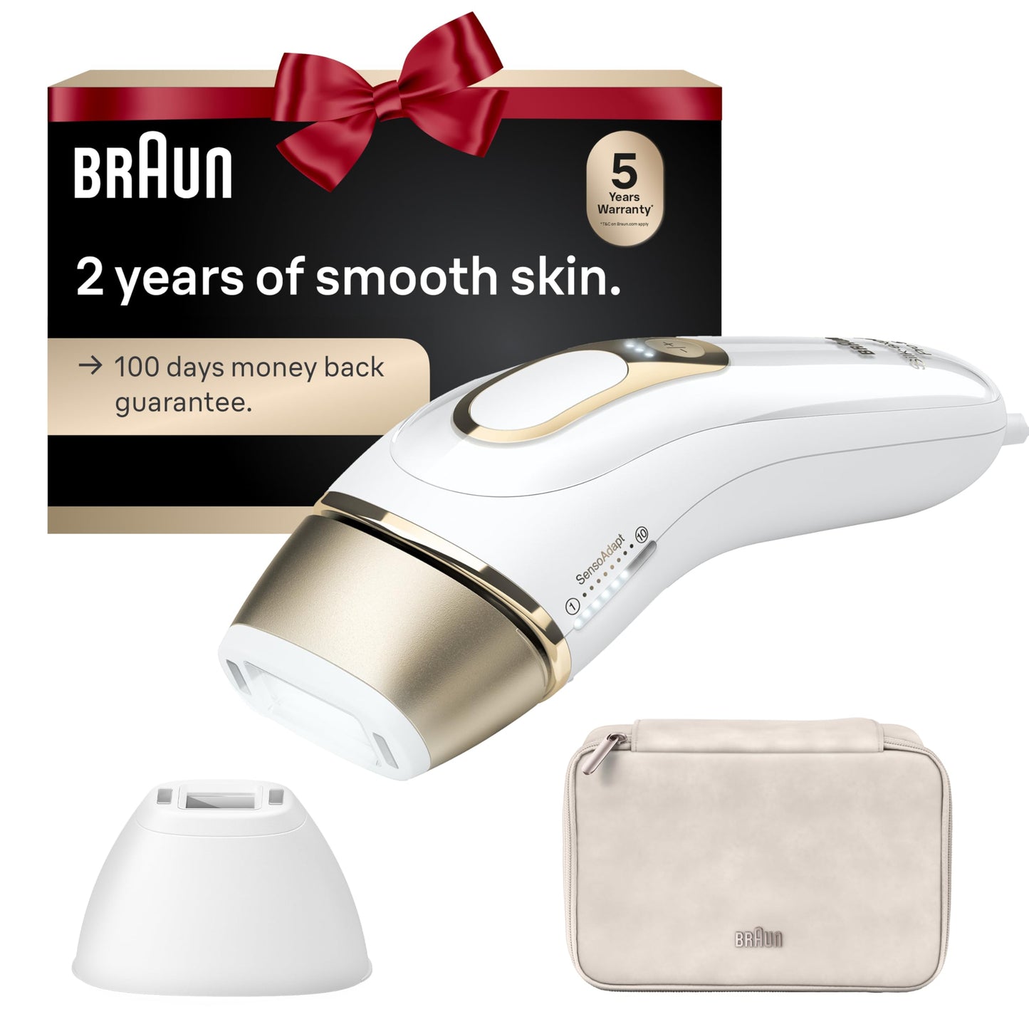 HotBraun IPL, Silk·Expert Pro 5, IPL Hair Removal for Women and Men, Permanent Laser Hair Reduction At-Home, 2 Heads, Pouch, IPL5137