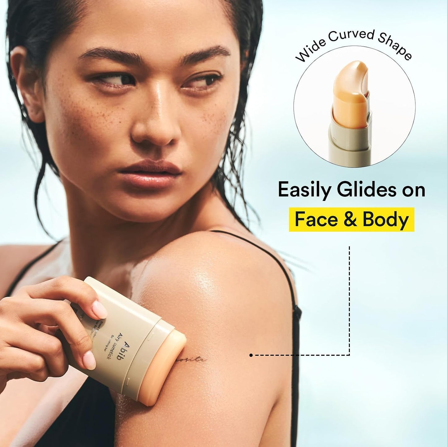 HotAbib Airy Sunstick Protection Bar DUO SPF50+ Broad Spectrum, Semi-Matte Sunscreen Stick for Oily & Combination Skin, No White Cast, Water-Resistant, Korean Sunscreen, 0.81 oz / 23 g, 2 Count